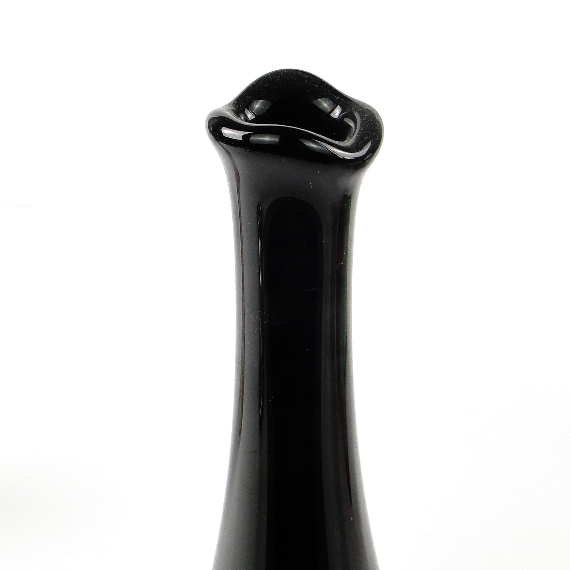 Art Deco vase, black hyalite glass, Ząbkowice, Poland, 1970s. - 106103