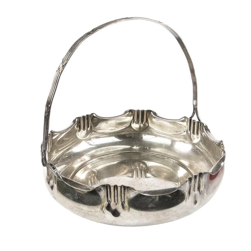 Art Nouveau fruit basket, silver, Kaiser, Germany, early 20th c.