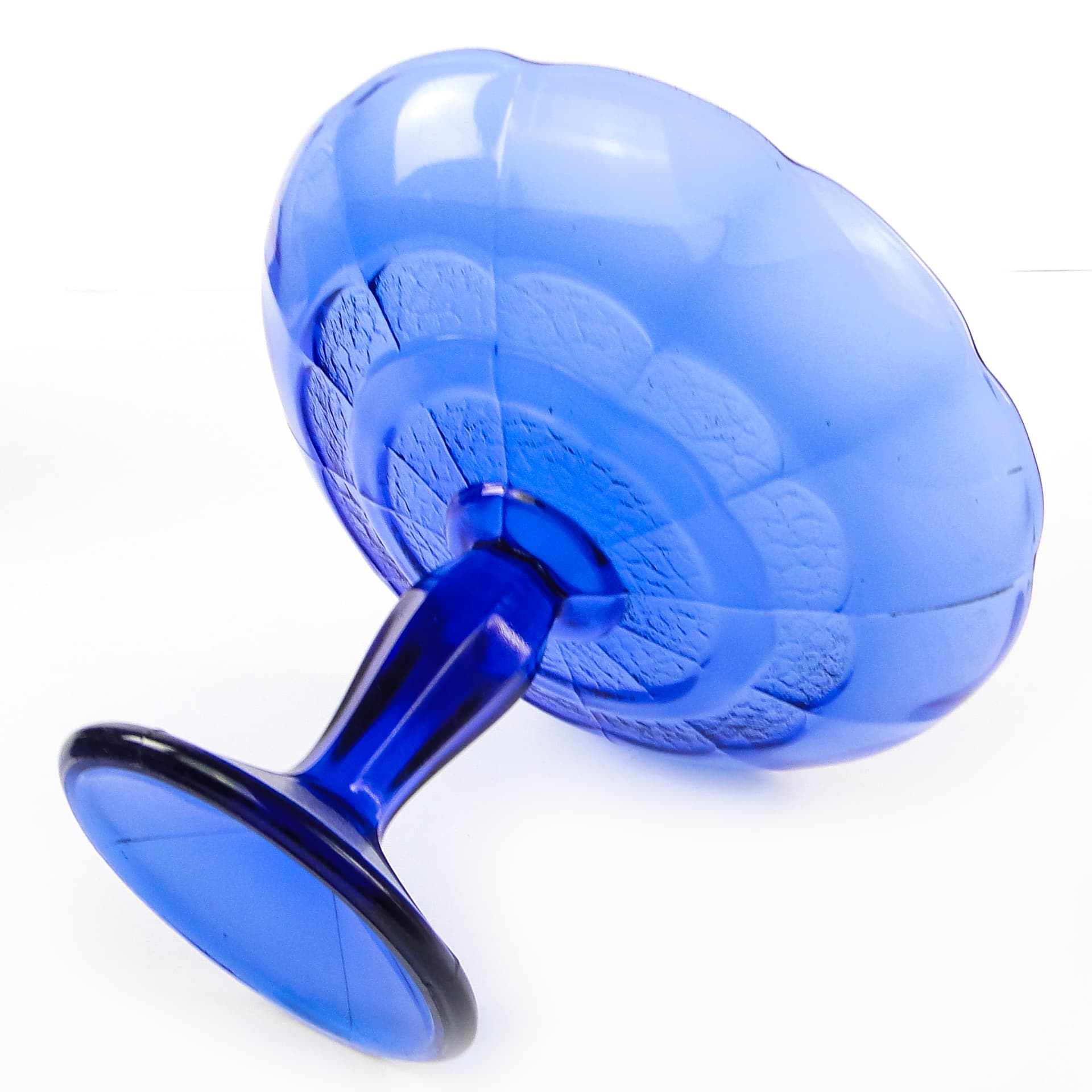 Art Deco compote dish, pressed glass, Ząbkowice, Poland, 1950s. - 106154