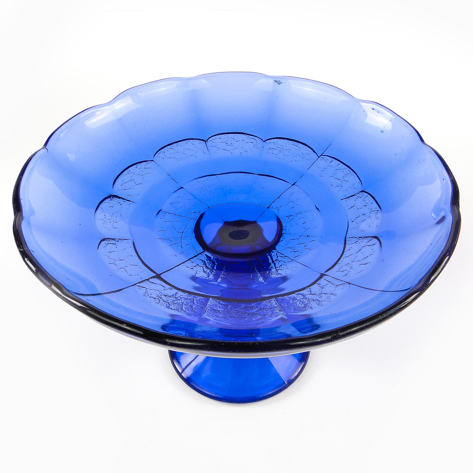 Art Deco compote dish, pressed glass, Ząbkowice, Poland, 1950s. - 106153
