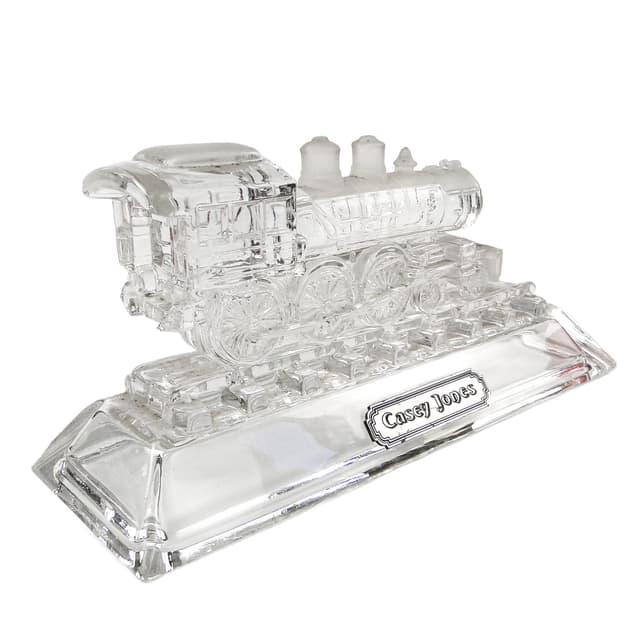 Art Deco Desk Plinth Locomotive, Pressed Transparent Glass, United Kingdom, 1950s - DIMENSION