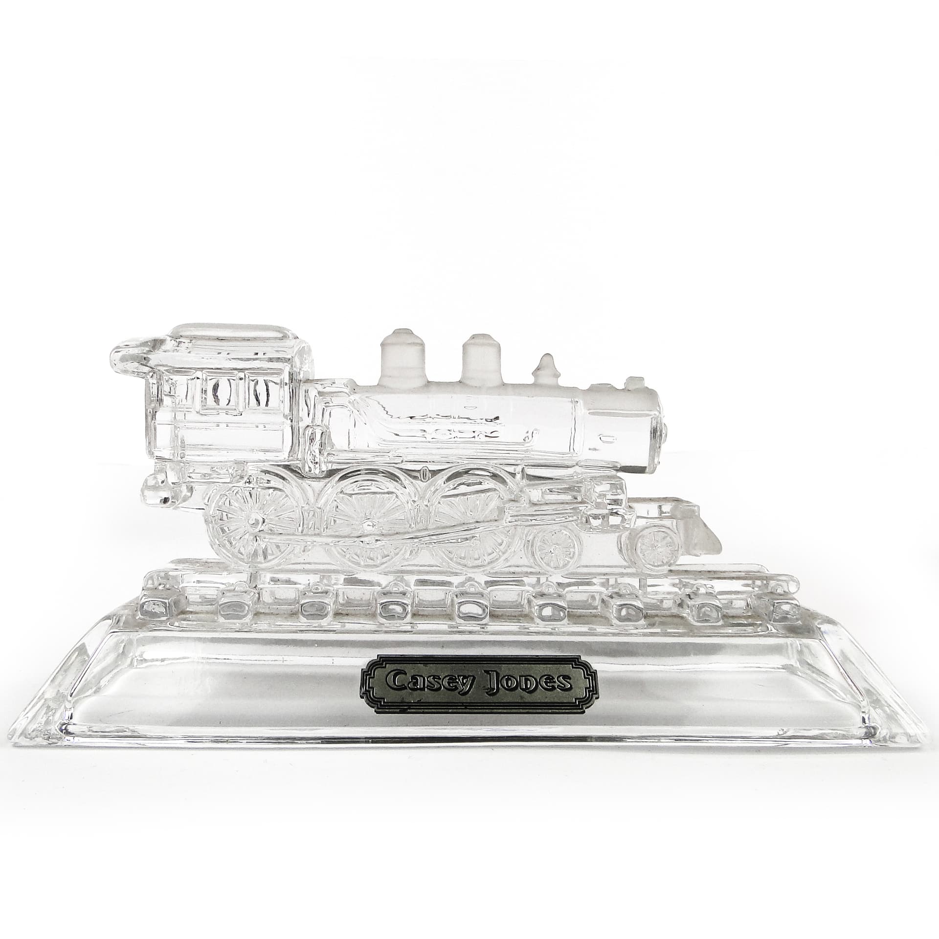 Art Deco Desk Plinth Locomotive, Pressed Transparent Glass, United Kingdom, 1950s - 106166