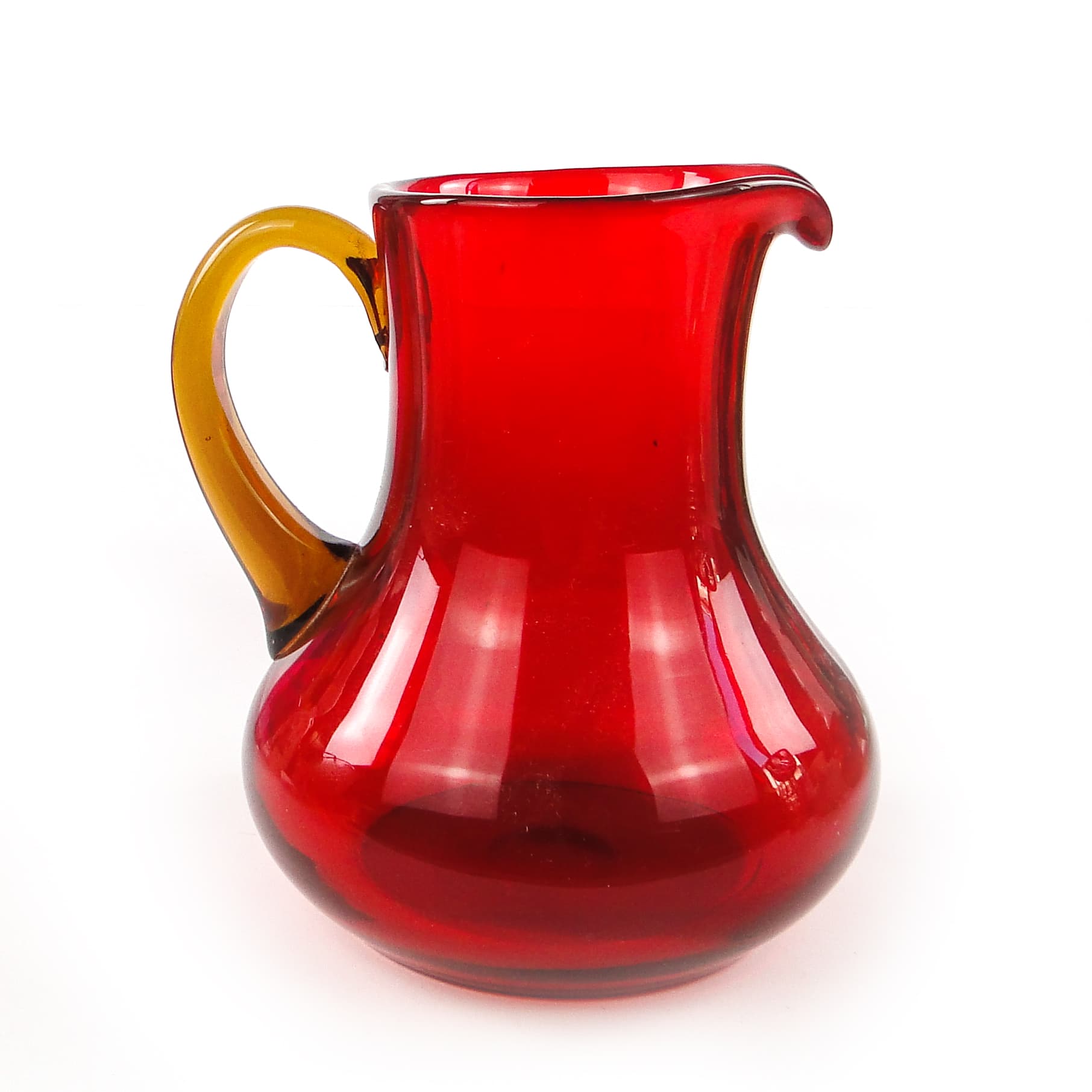 Mid-century modern jug, glass, by L. Fiedorowicz, Poland, 1970s. - 106181
