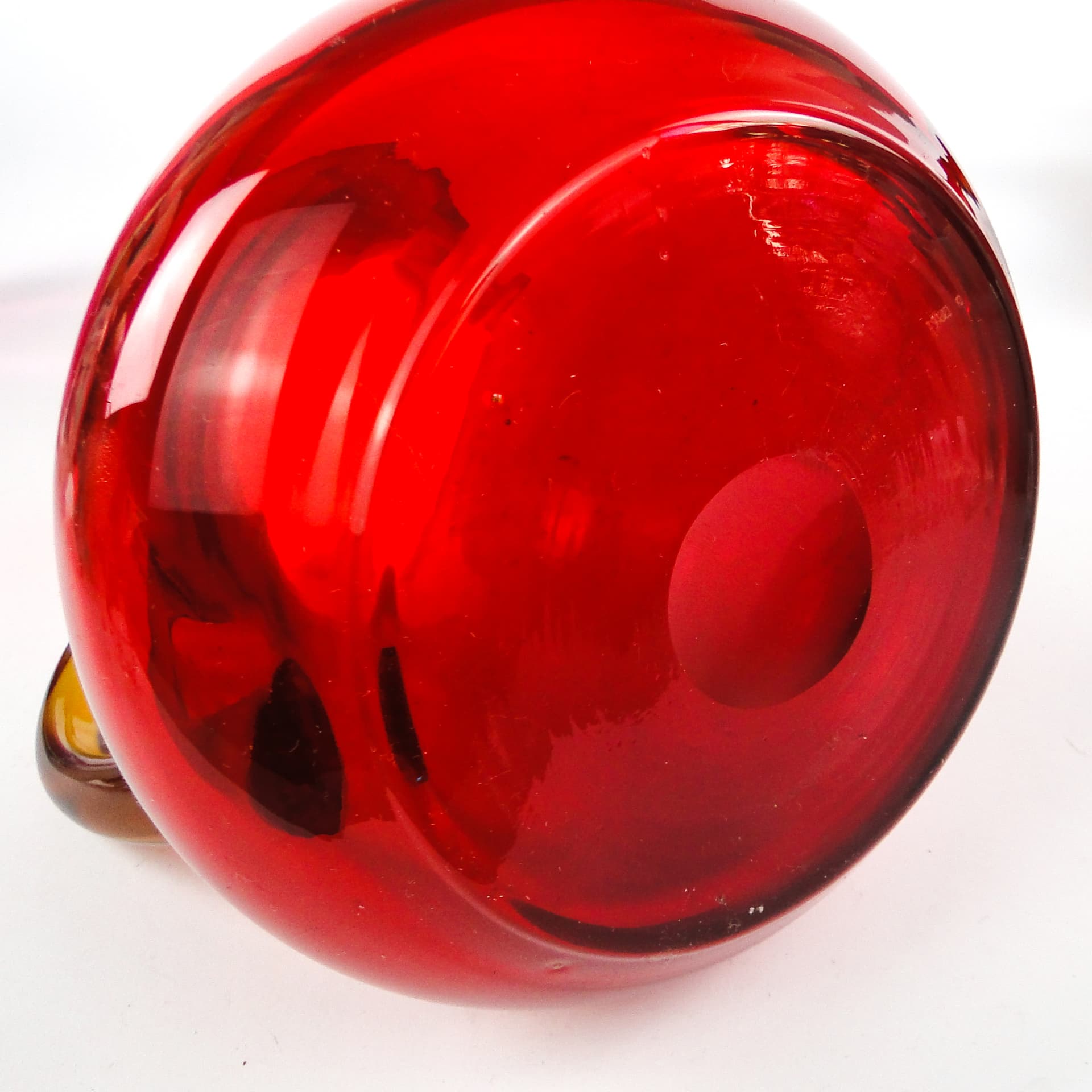 Mid-century modern jug, glass, by L. Fiedorowicz, Poland, 1970s. - 106184