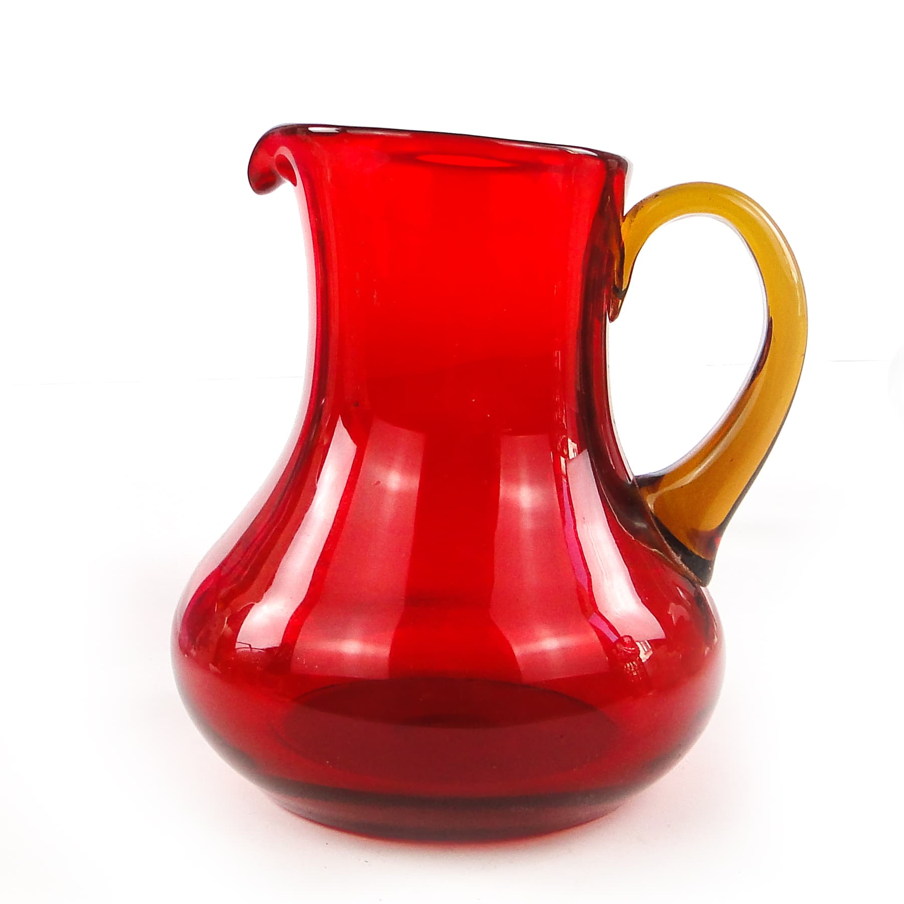 Mid-century modern jug, glass, by L. Fiedorowicz, Poland, 1970s. - 106177
