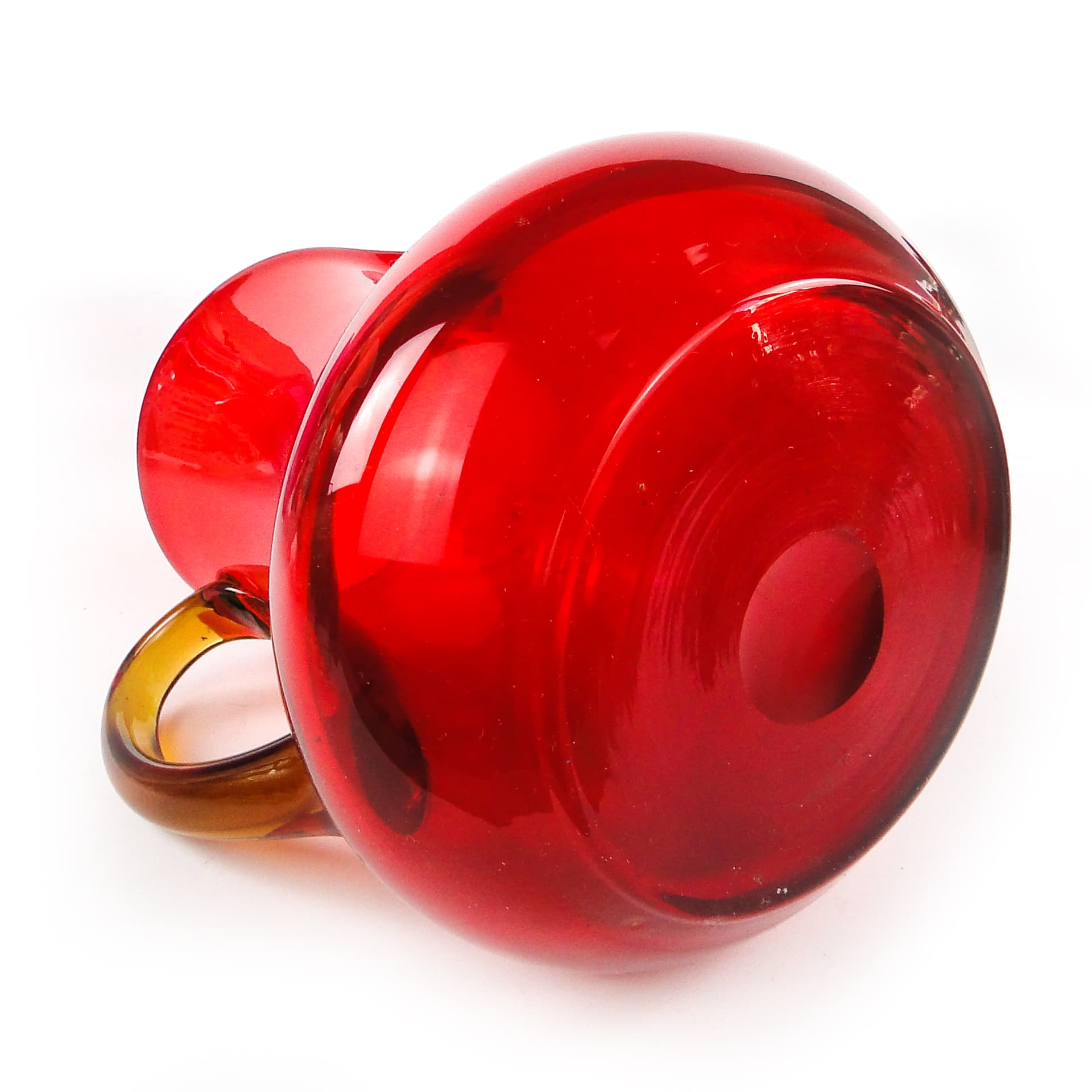 Mid-century modern jug, glass, by L. Fiedorowicz, Poland, 1970s. - 106180