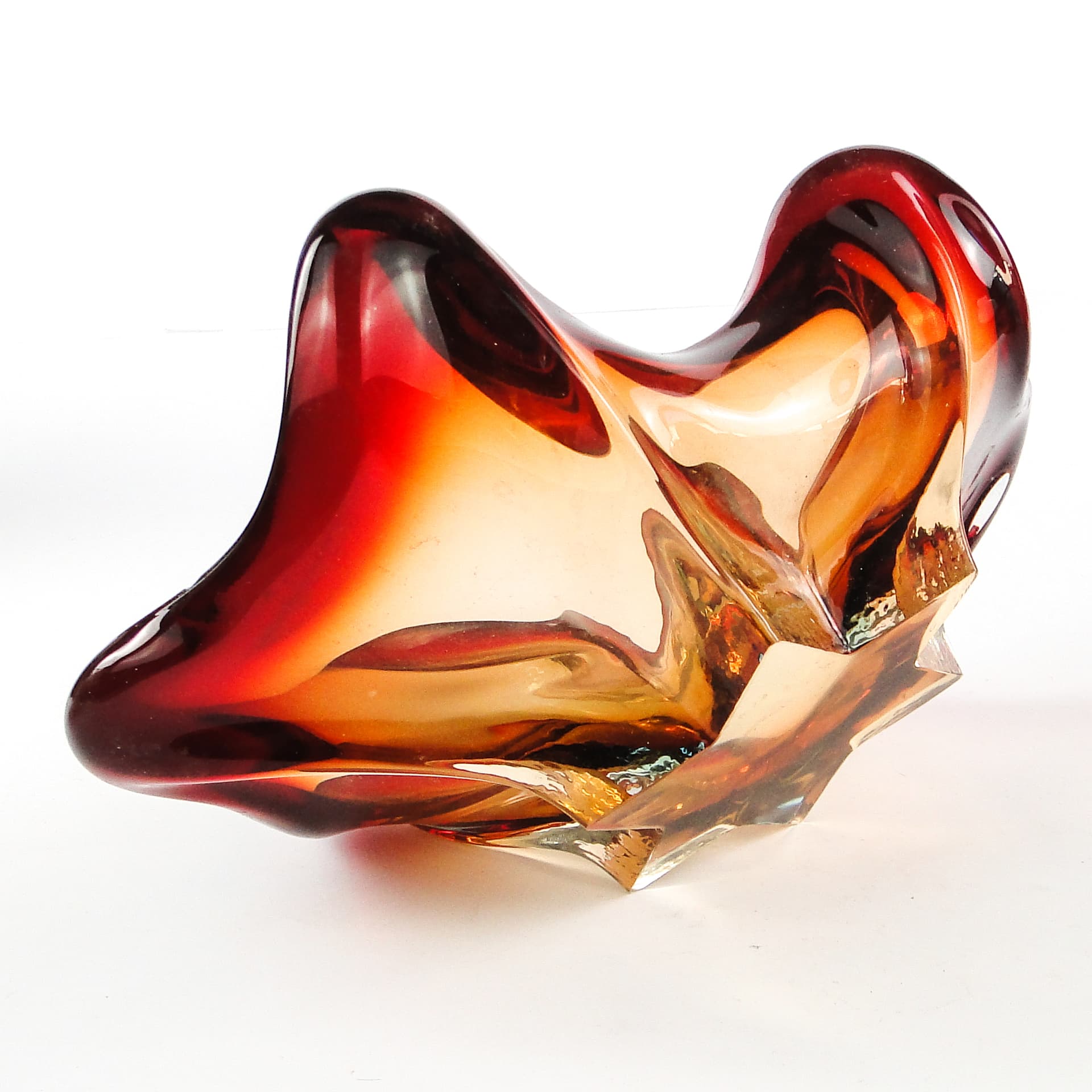Murano Sommerso centerpiece bowl, glass, by F. Poli, Italy, 1950s. - 106218