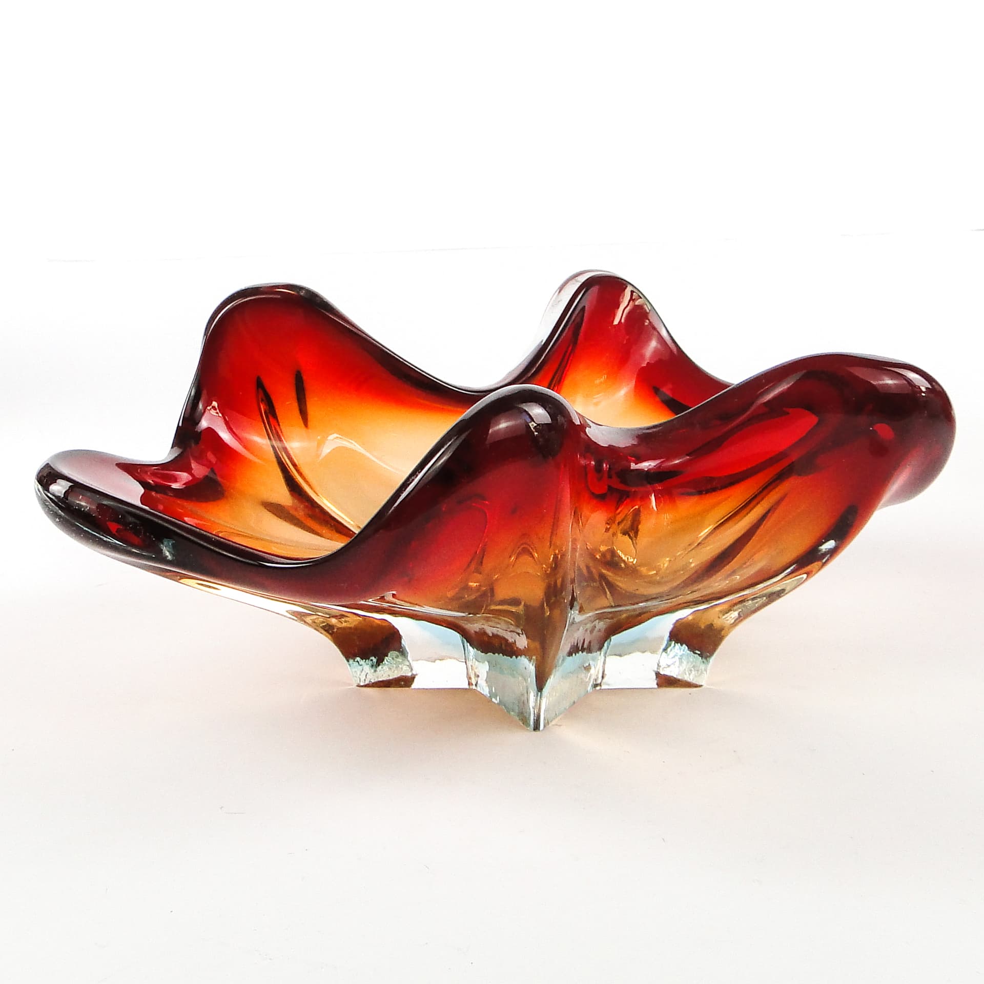 Murano Sommerso centerpiece bowl, glass, by F. Poli, Italy, 1950s. - 106224