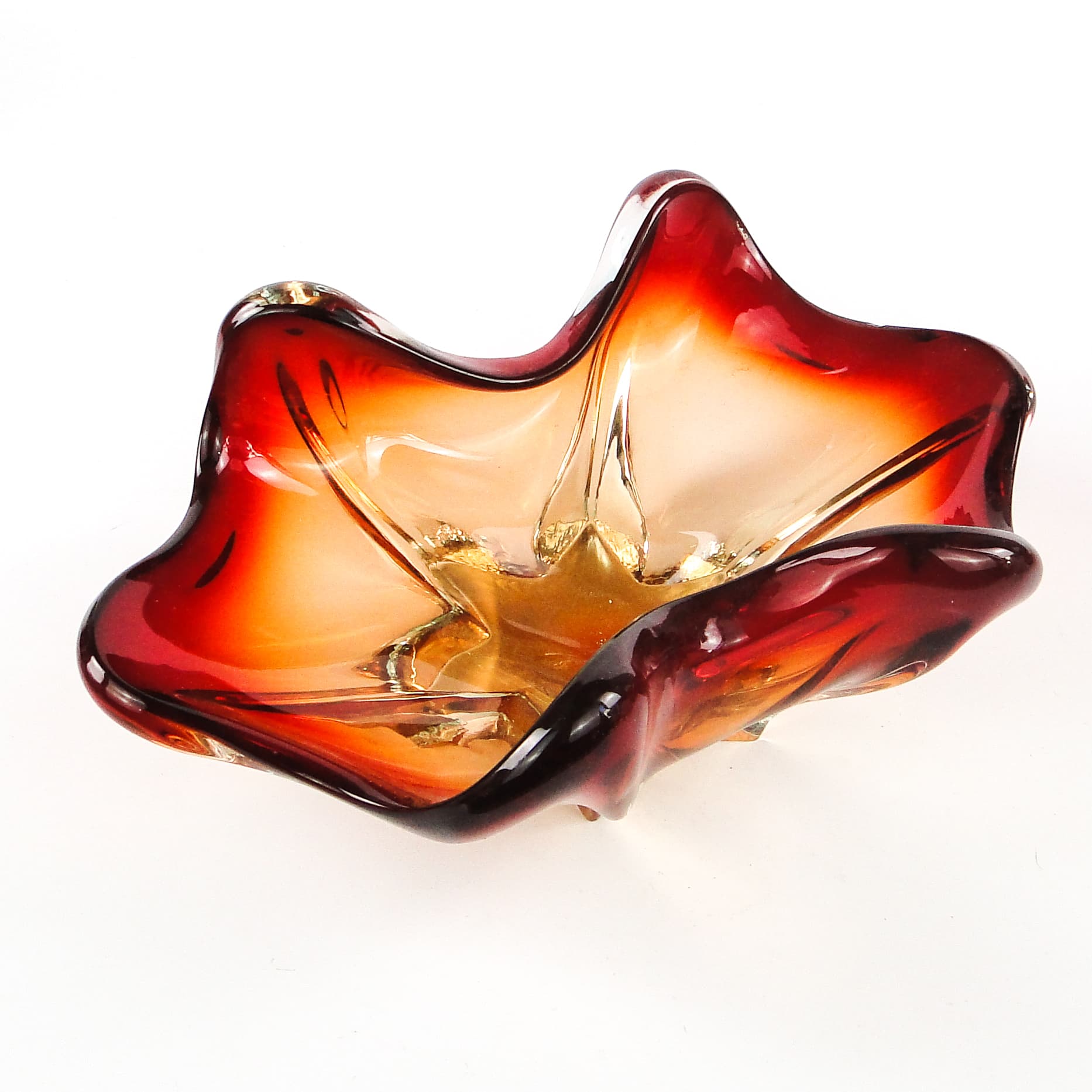 Murano Sommerso centerpiece bowl, glass, by F. Poli, Italy, 1950s. - 106214