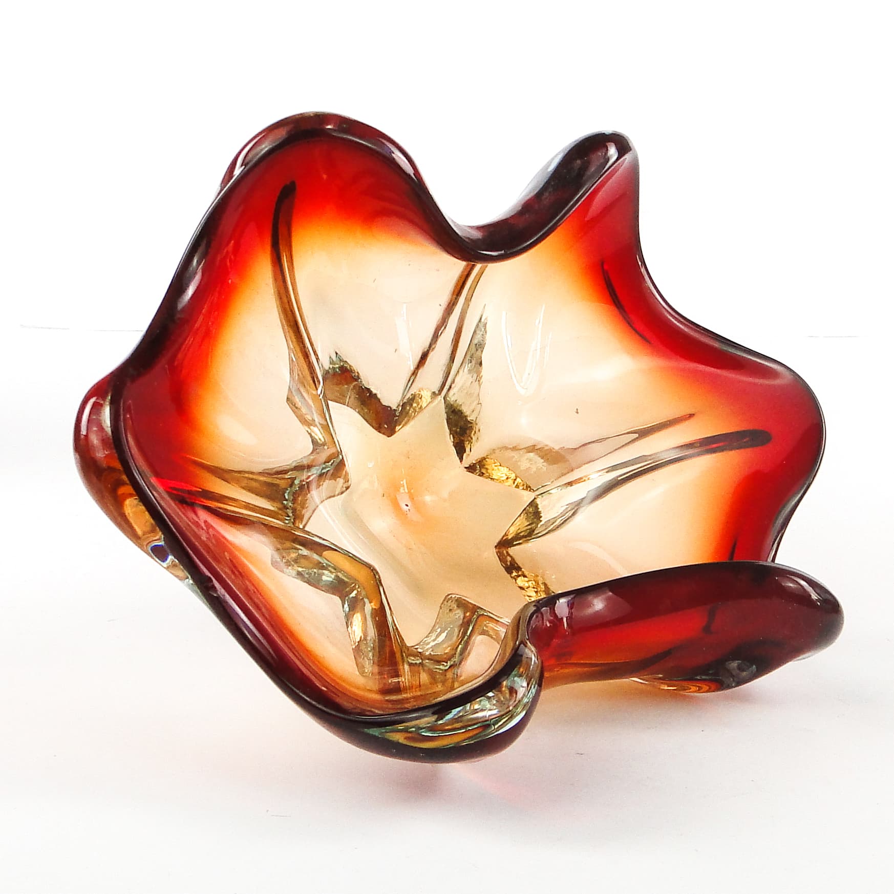 Murano Sommerso centerpiece bowl, glass, by F. Poli, Italy, 1950s. - 106222