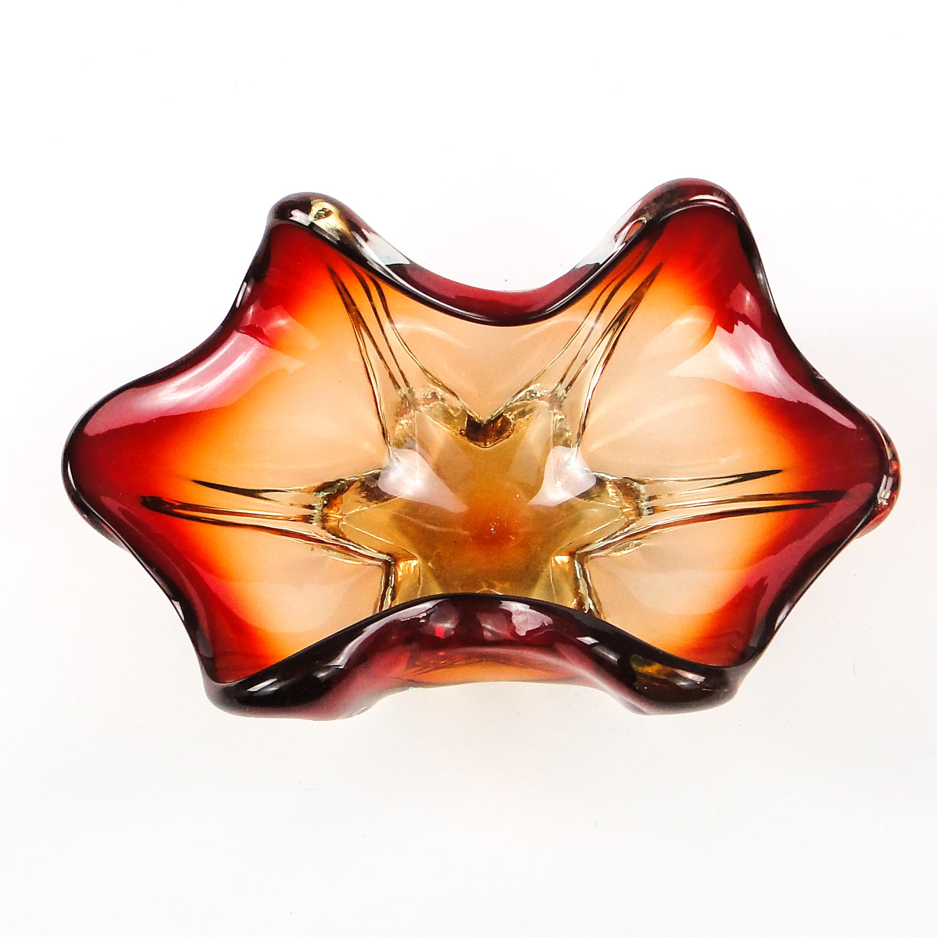 Murano Sommerso centerpiece bowl, glass, by F. Poli, Italy, 1950s. - 106216