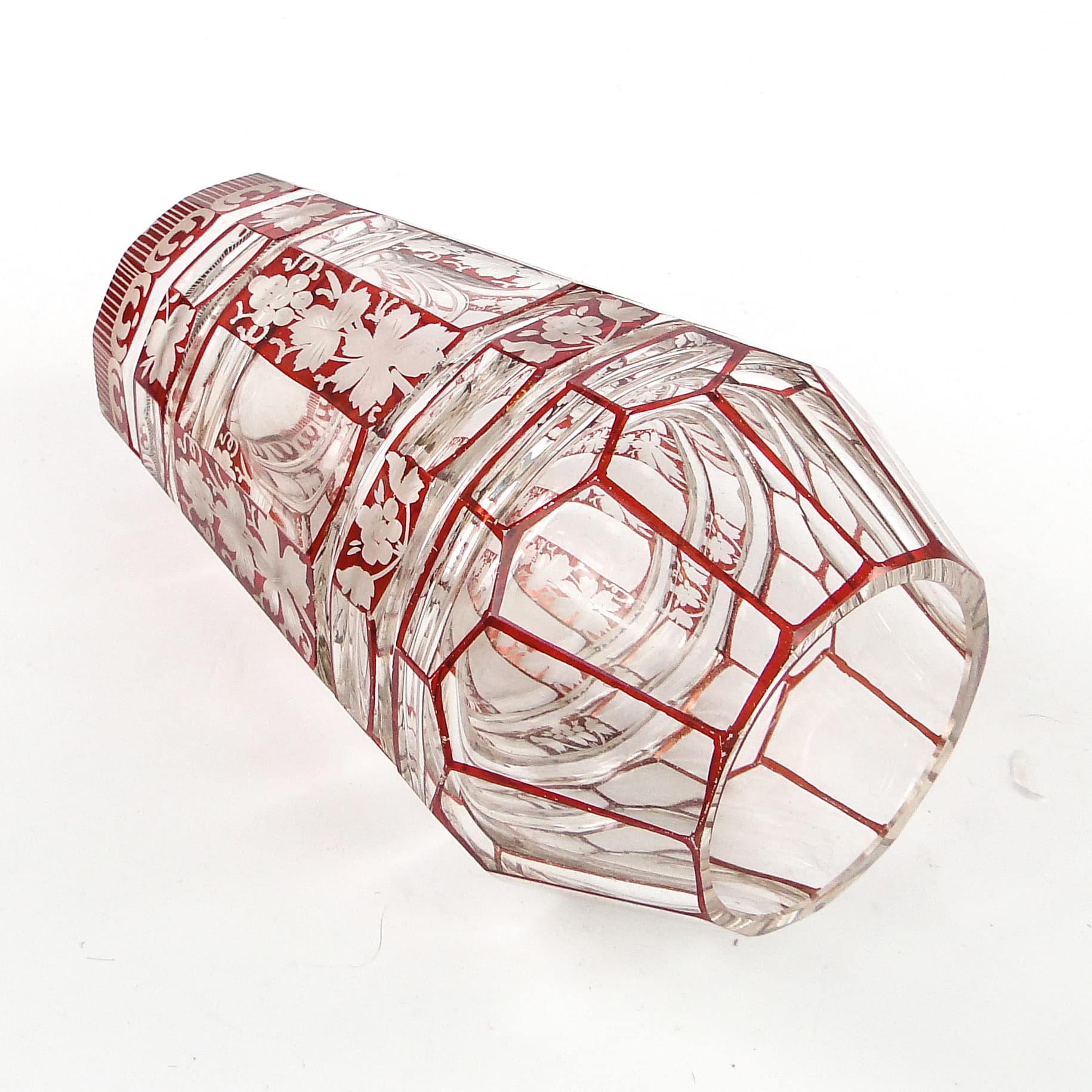 Biedermeier vase, double-layered crystal, Bohemia, Czech Republic, 19th c. - 106259