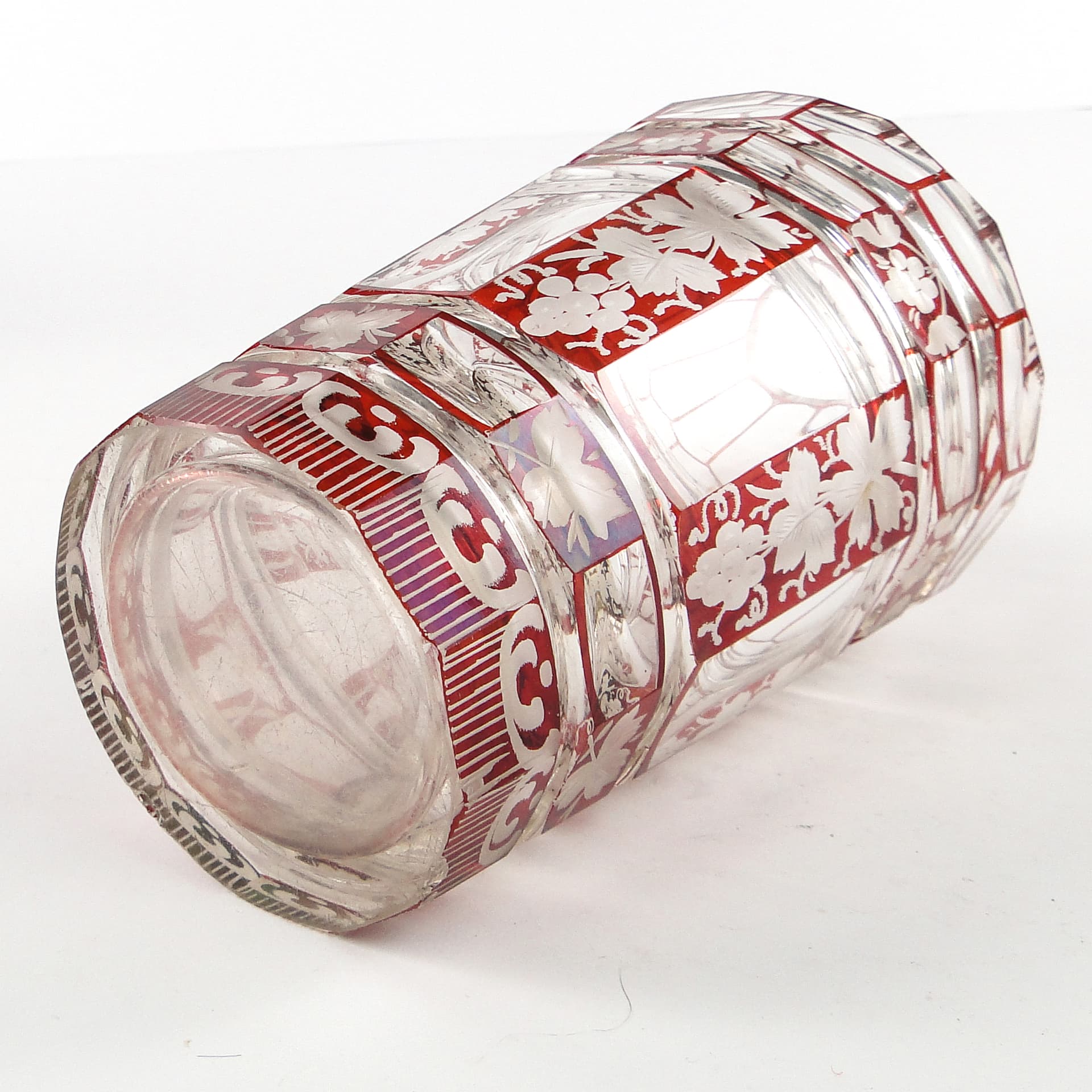 Biedermeier vase, double-layered crystal, Bohemia, Czech Republic, 19th c. - 106260