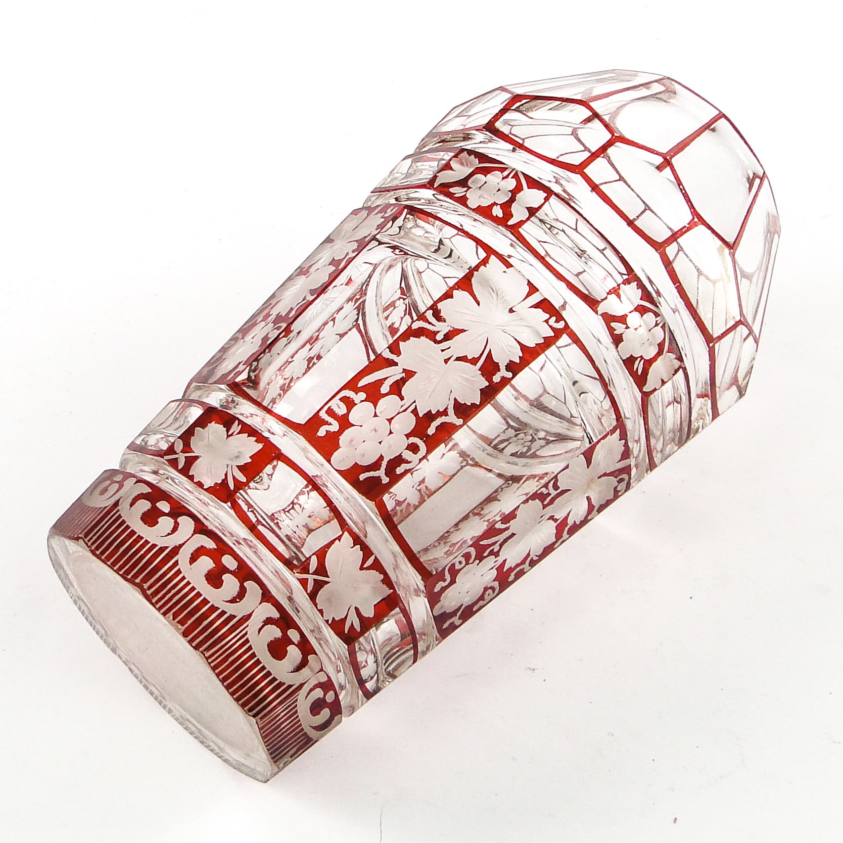 Biedermeier vase, double-layered crystal, Bohemia, Czech Republic, 19th c. - 106258