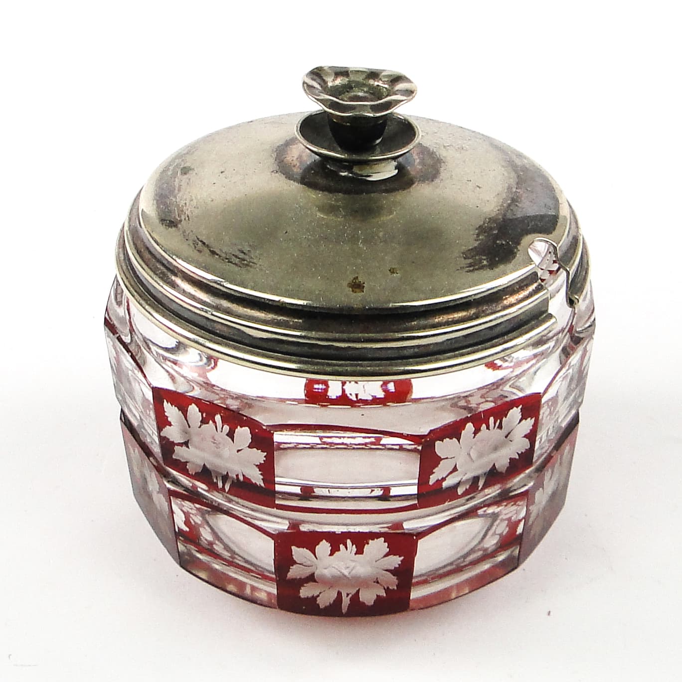 Biedermeier bonbonniere, crystal, Bohemia, Czech Republic, 19th c. - 106272