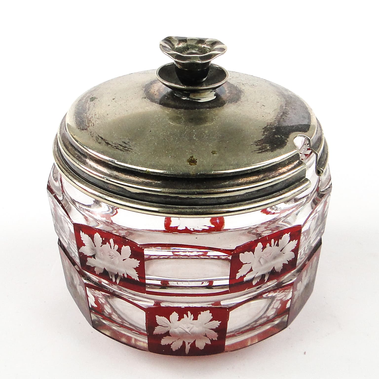 Biedermeier bonbonniere, crystal, Bohemia, Czech Republic, 19th c. - 106270