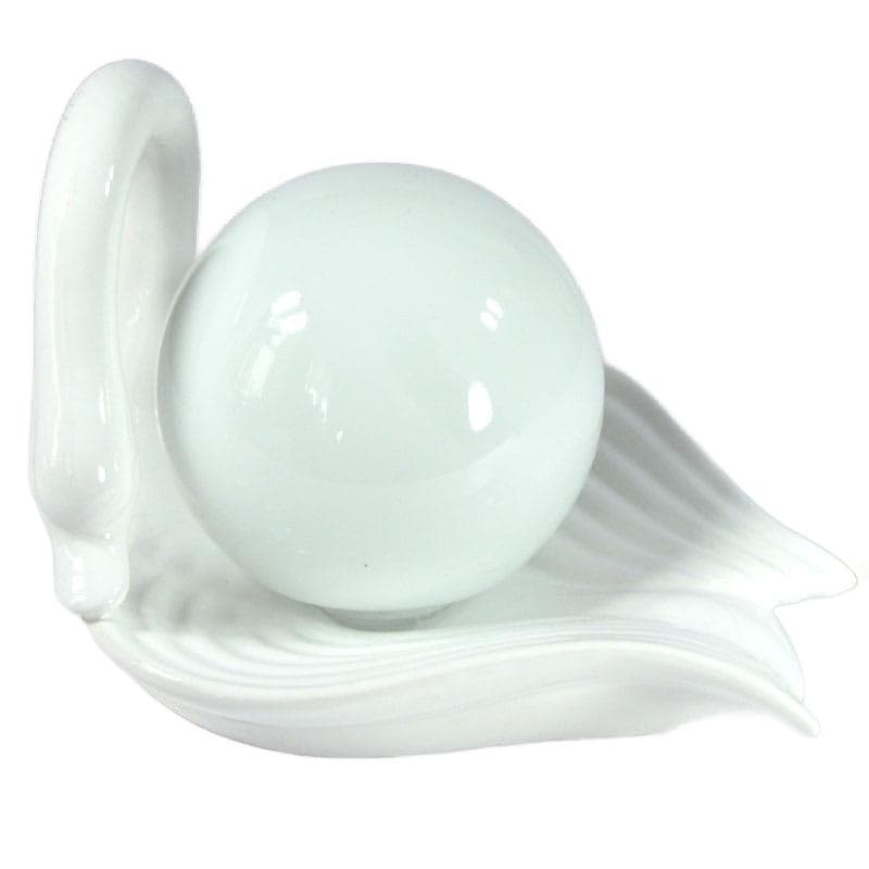 White Ceramic Table Lamp, Mid-century Modern Style, 1980s - 7449