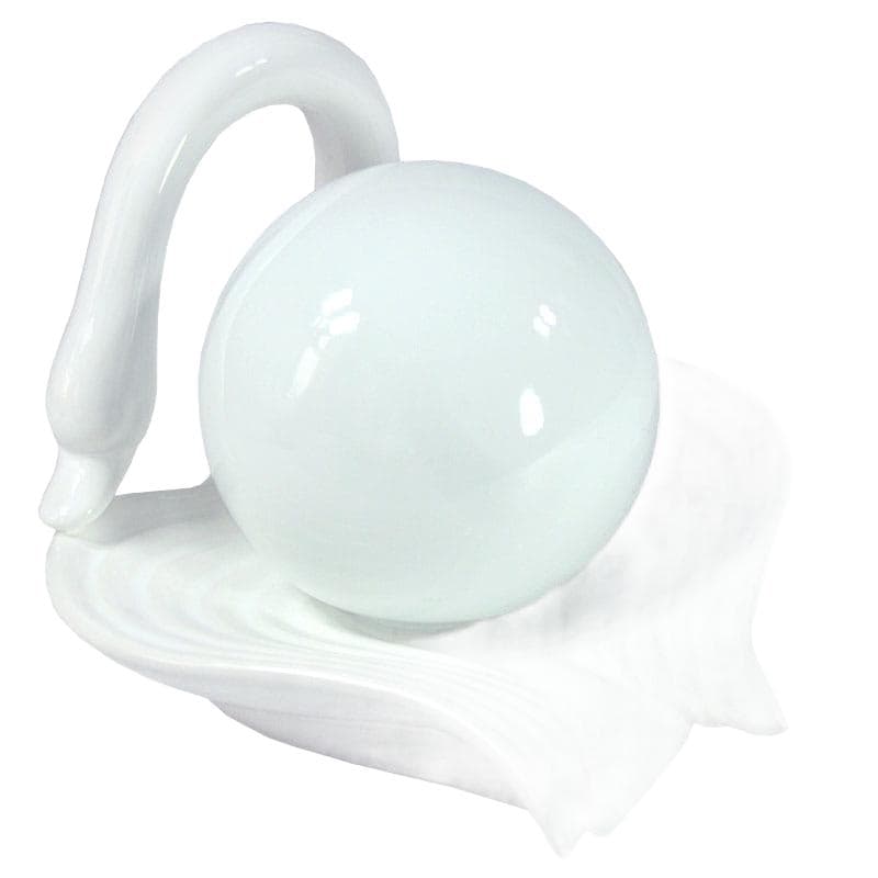 White Ceramic Table Lamp, Mid-century Modern Style, 1980s