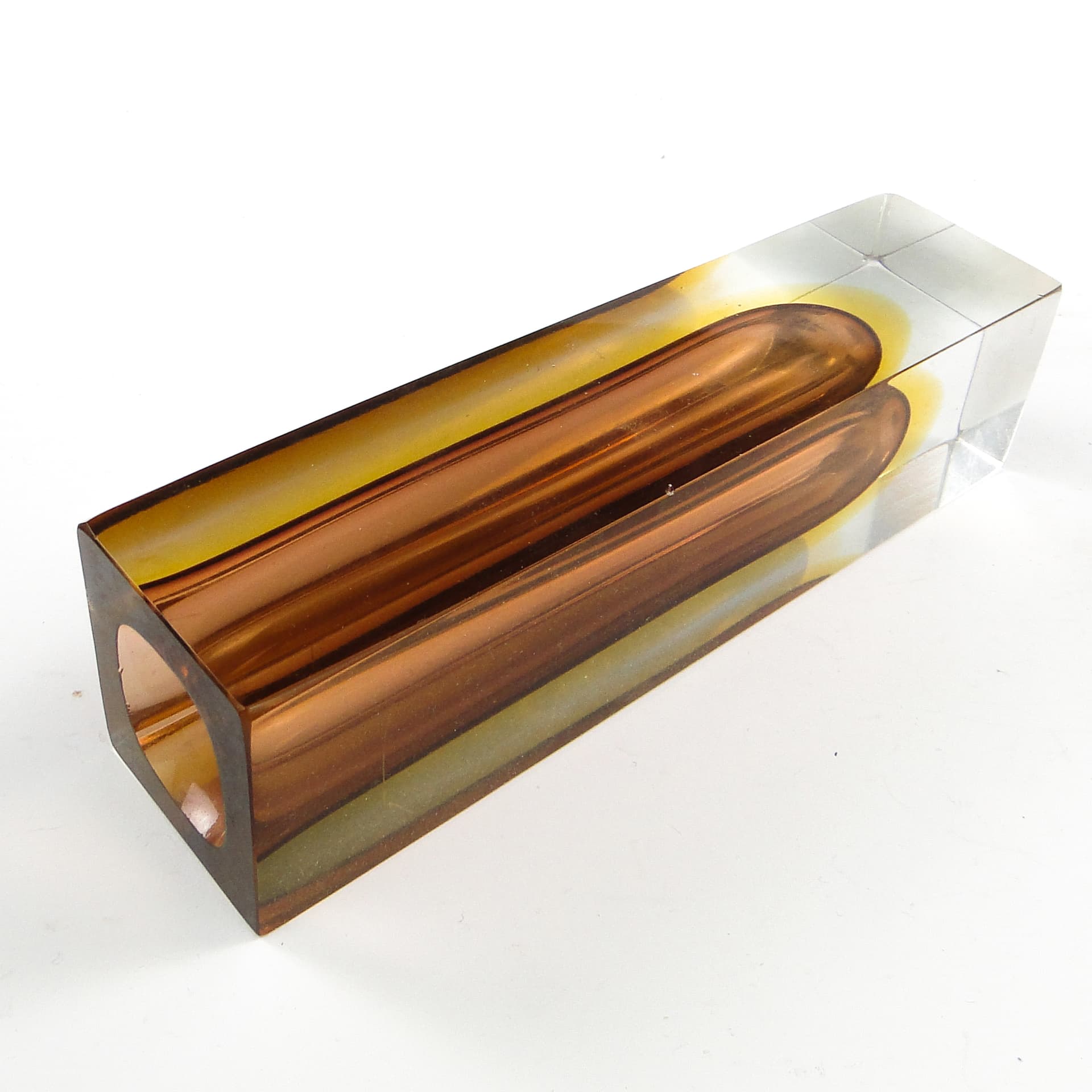 Sommerso Mid-Century Modern Vase, glass, by F. Poli, Italy, 1950s. - 106374