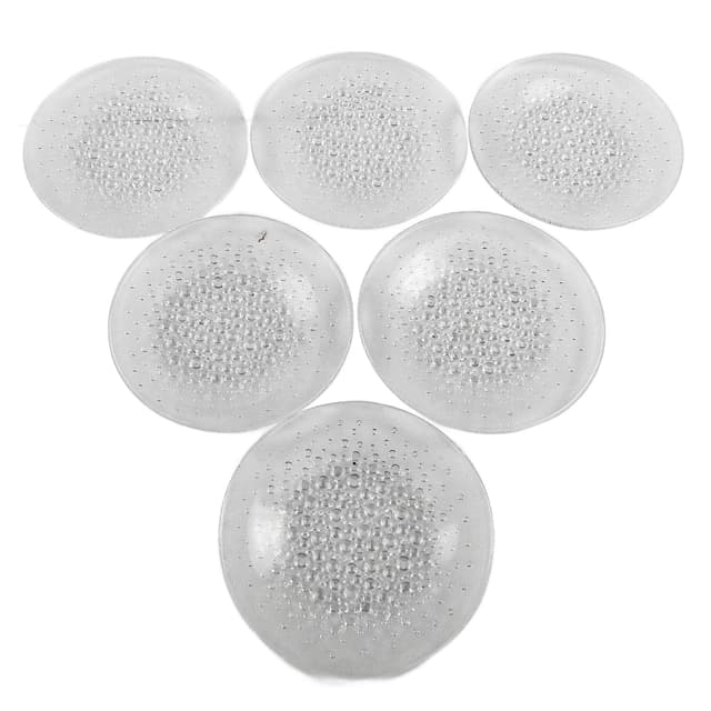 Krople Rosy dessert plate set, glass, by J. Drost, Ząbkowice, Poland, 1970s. - DIMENSION