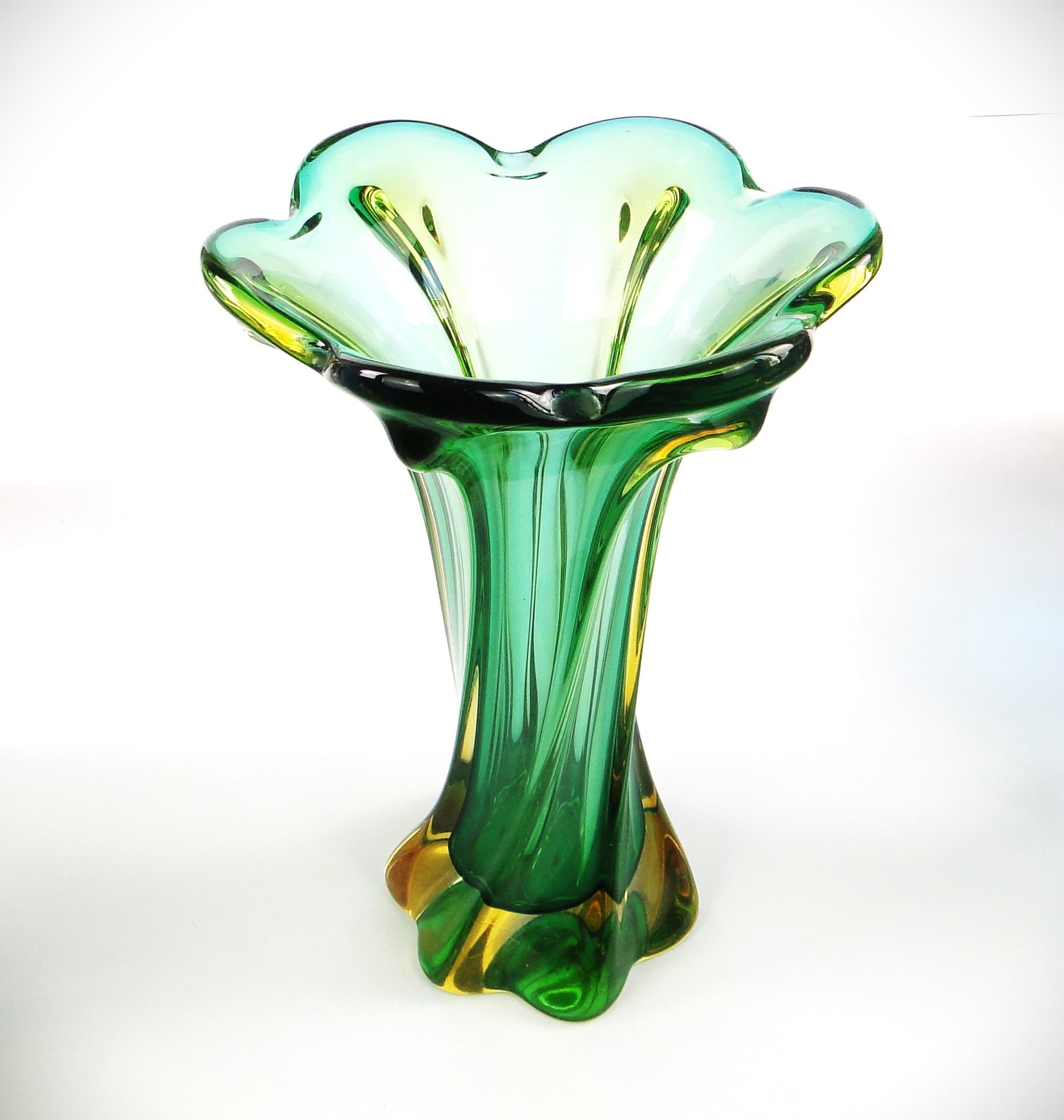 Murano Sommerso Vase, mid-century modern, glass, by F. Poli, Italy, 1950s. - 106408