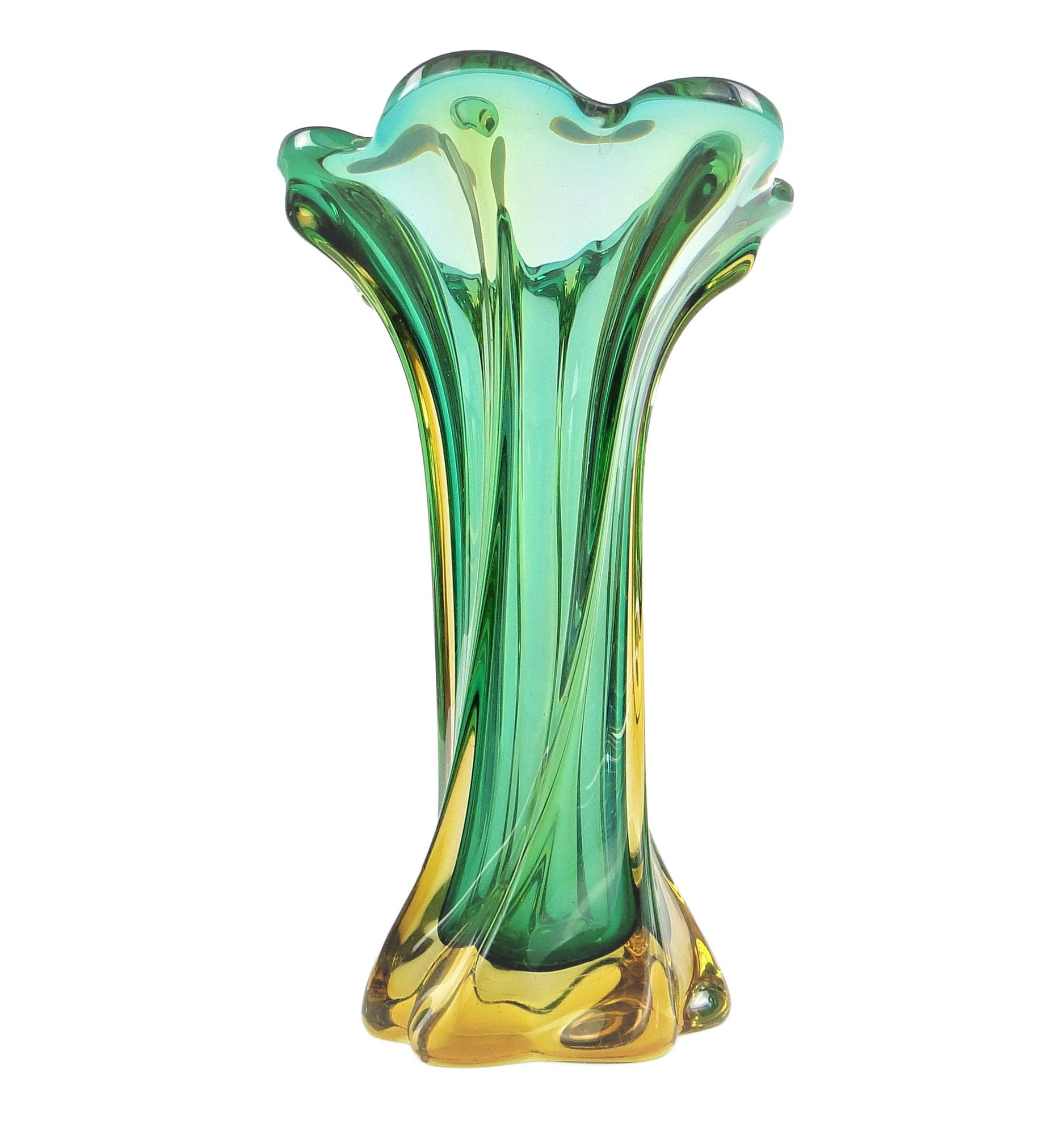 Murano Sommerso Vase, mid-century modern, glass, by F. Poli, Italy, 1950s.