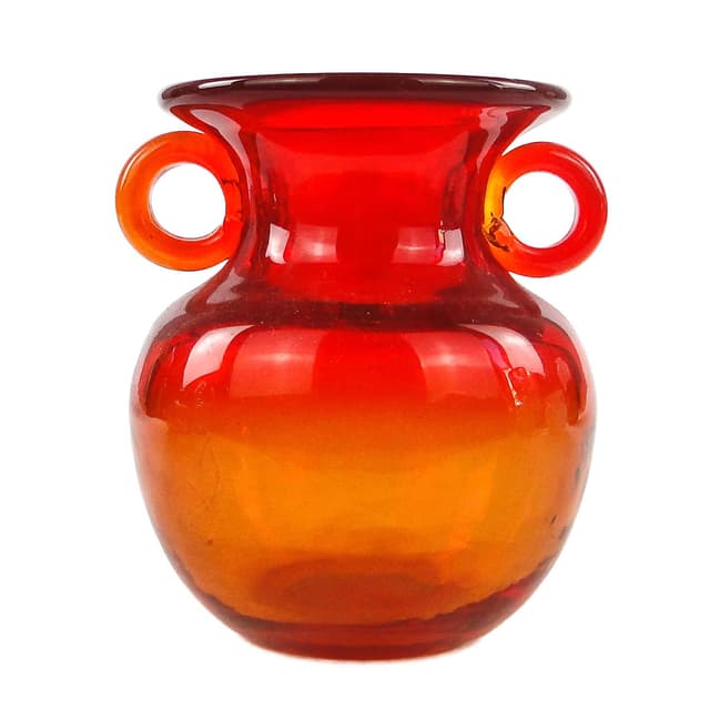 Wazon Mid-century modern, szkło, proj. J. Słuczan-Orkusz, Polska, lata 70. - WYMIARY