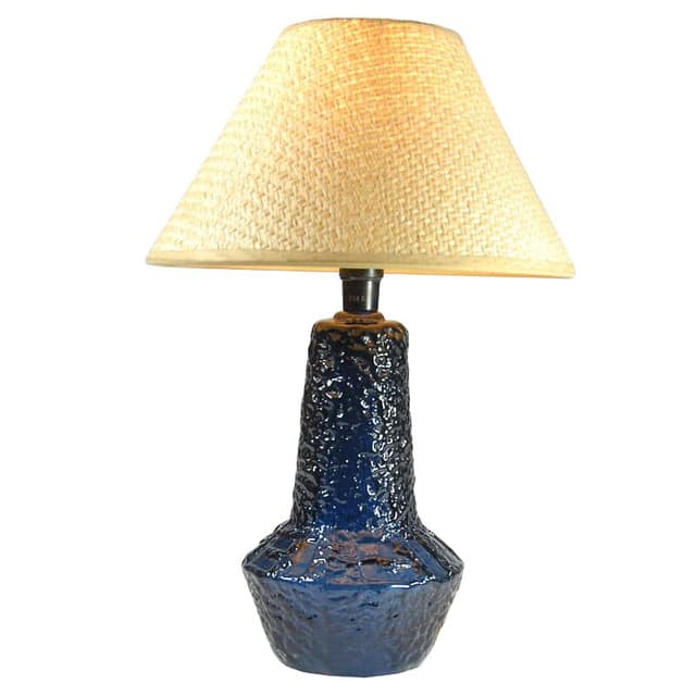 Szklana lampa stołowa, proj. G. Augustsson dla Ruda Glasbruk, Szwecja, lata 60. - WYMIARY