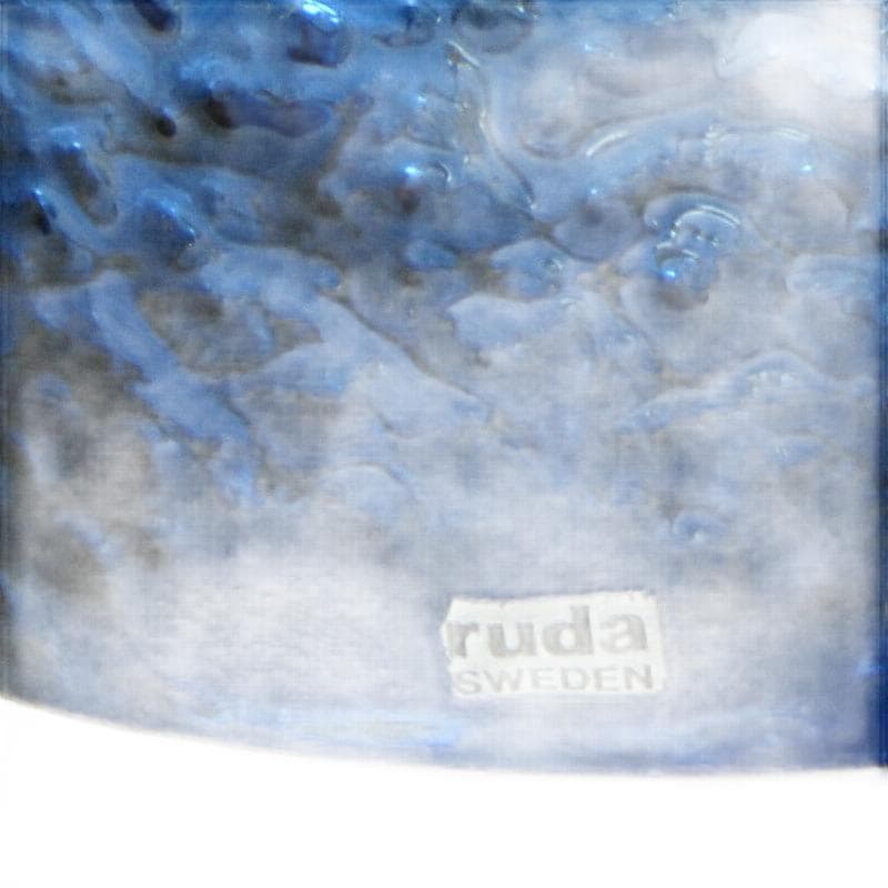 Szklana lampa stołowa, proj. G. Augustsson dla Ruda Glasbruk, Szwecja, lata 60. - 7446