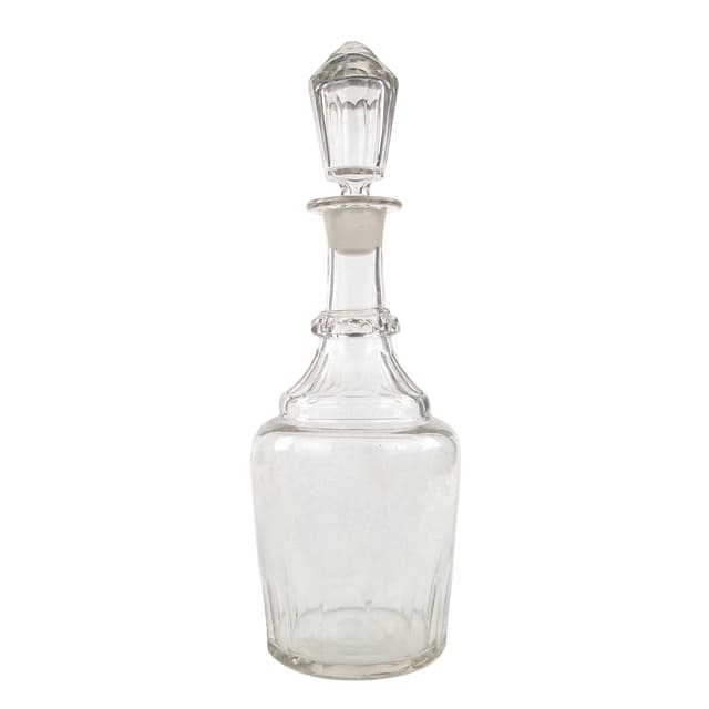 Art Deco decanter, crystal, Sweden, 1950s. - DIMENSION