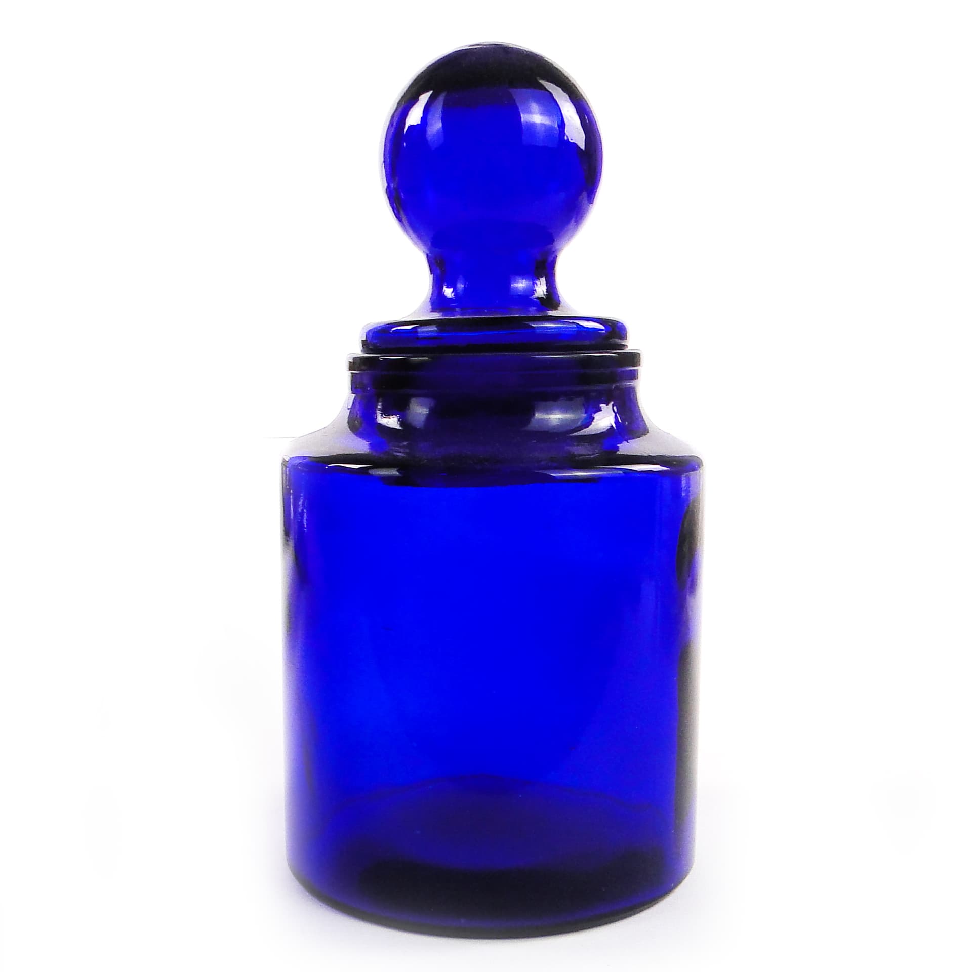 Mid-Century Modern bonbonniere, cobalt blue glass, by M. Gołogórski, Poland, 1970s. - 106527