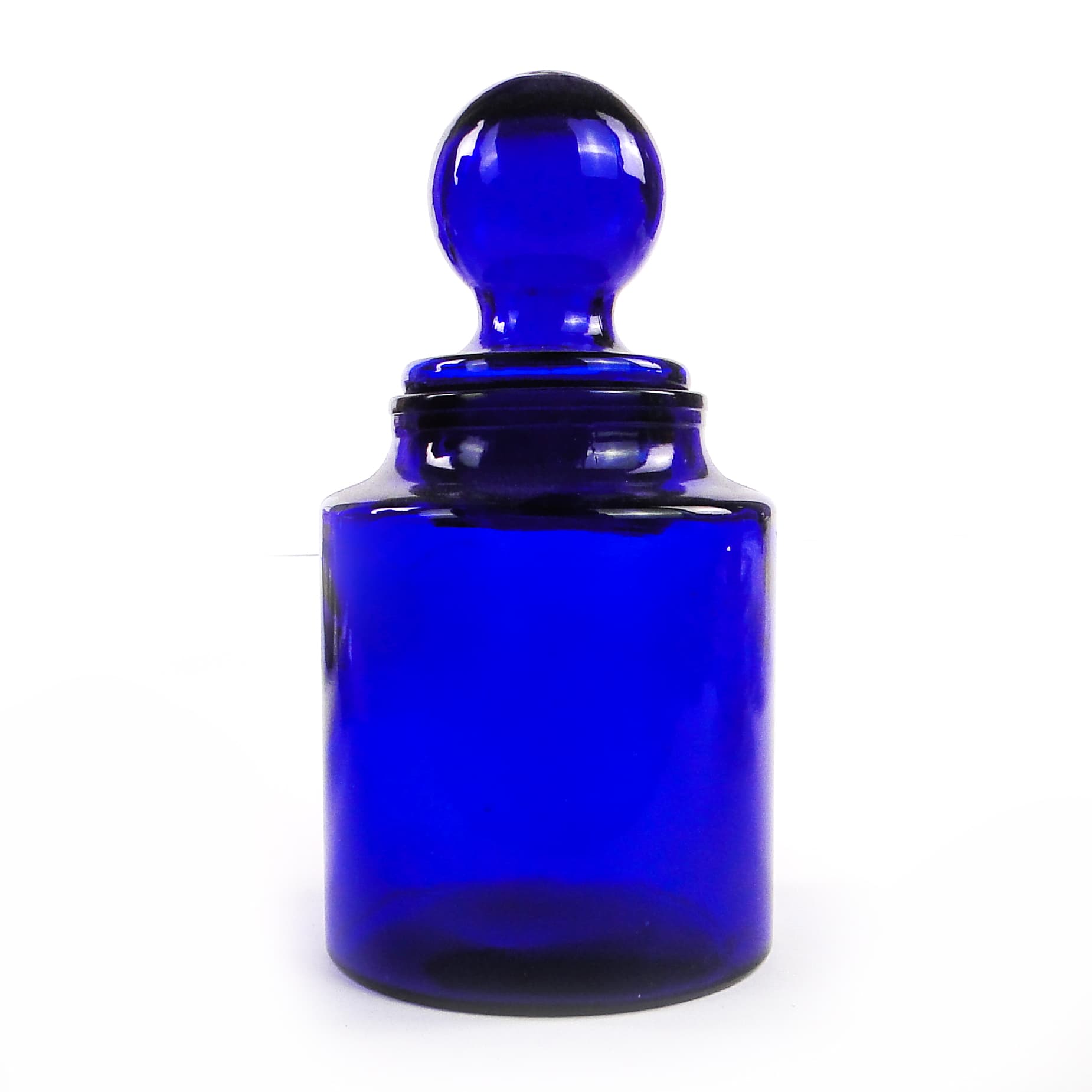 Mid-Century Modern bonbonniere, cobalt blue glass, by M. Gołogórski, Poland, 1970s. - 106523
