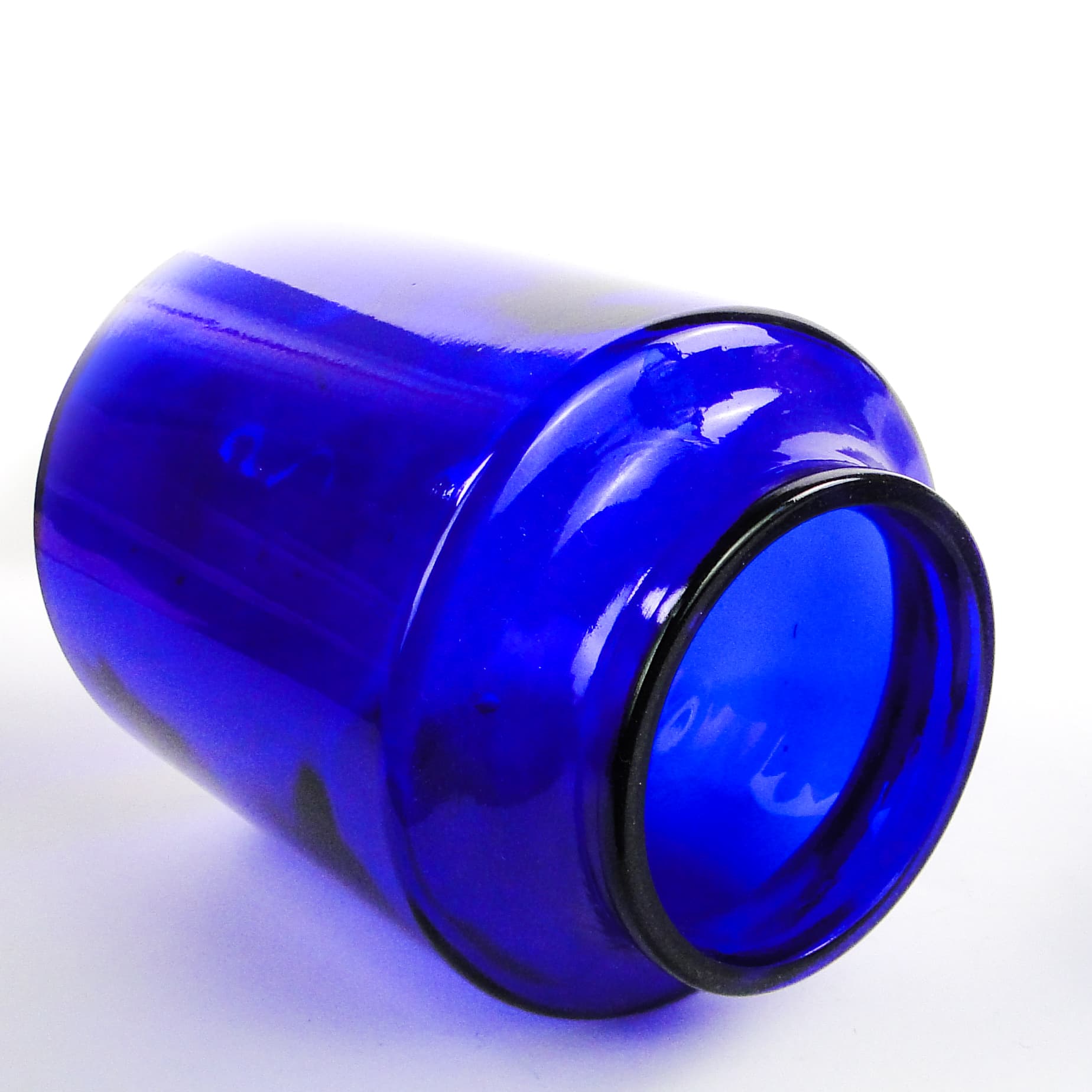 Mid-Century Modern bonbonniere, cobalt blue glass, by M. Gołogórski, Poland, 1970s. - 106528