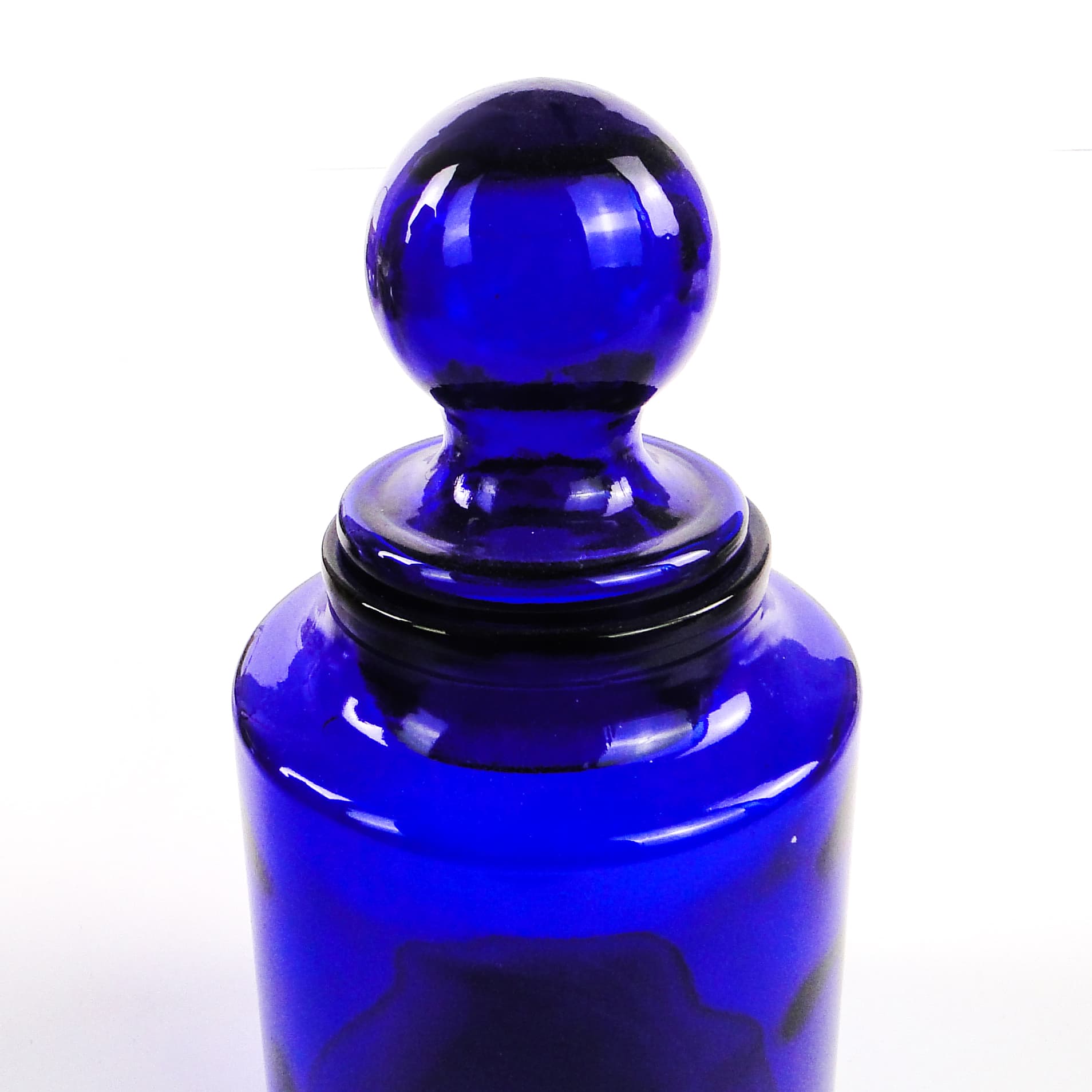 Mid-Century Modern bonbonniere, cobalt blue glass, by M. Gołogórski, Poland, 1970s. - 106524
