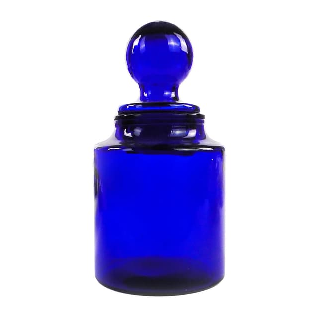 Mid-Century Modern bonbonniere, cobalt blue glass, by M. Gołogórski, Poland, 1970s. - DIMENSION