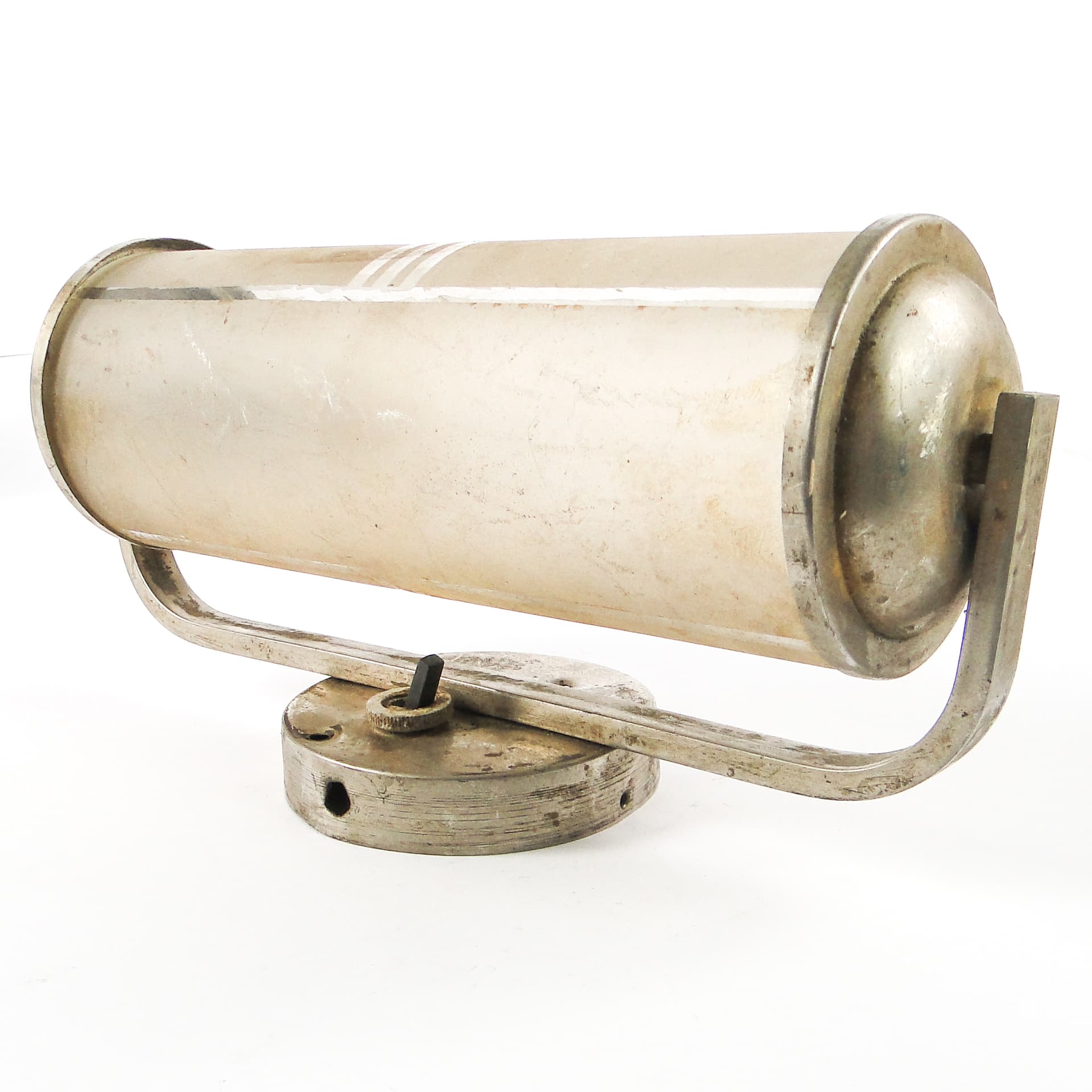 Art Deco wall sconce, chrome-plated brass, Czechoslovakia, 1950s. - 106605