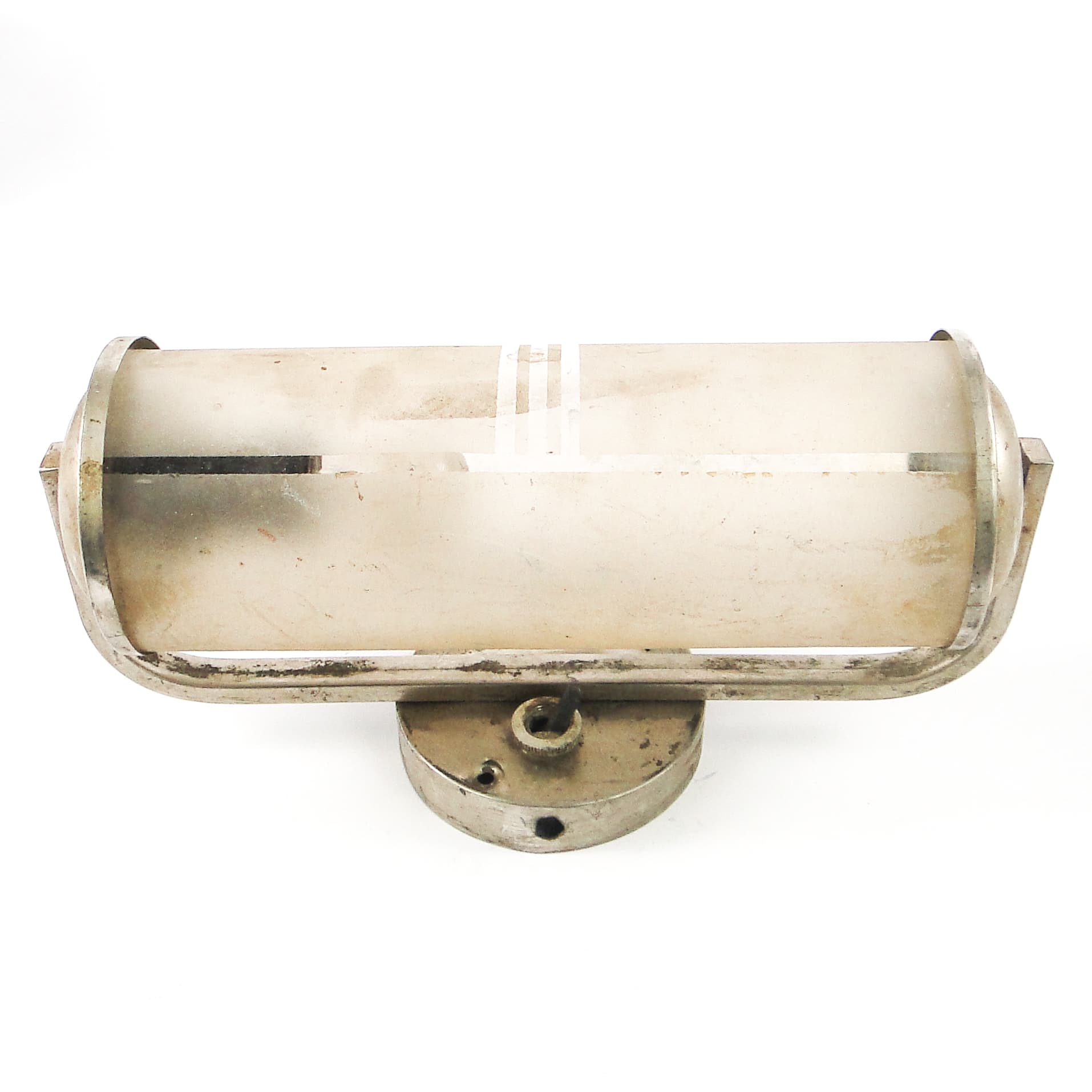 Art Deco wall sconce, chrome-plated brass, Czechoslovakia, 1950s. - 106596