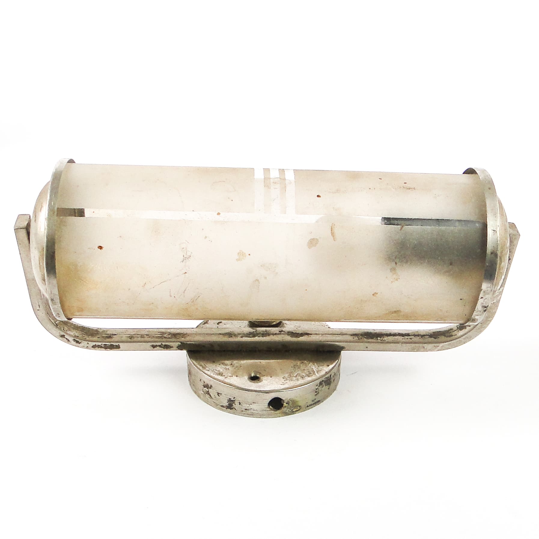 Art Deco wall sconce, chrome-plated brass, Czechoslovakia, 1950s. - 106597