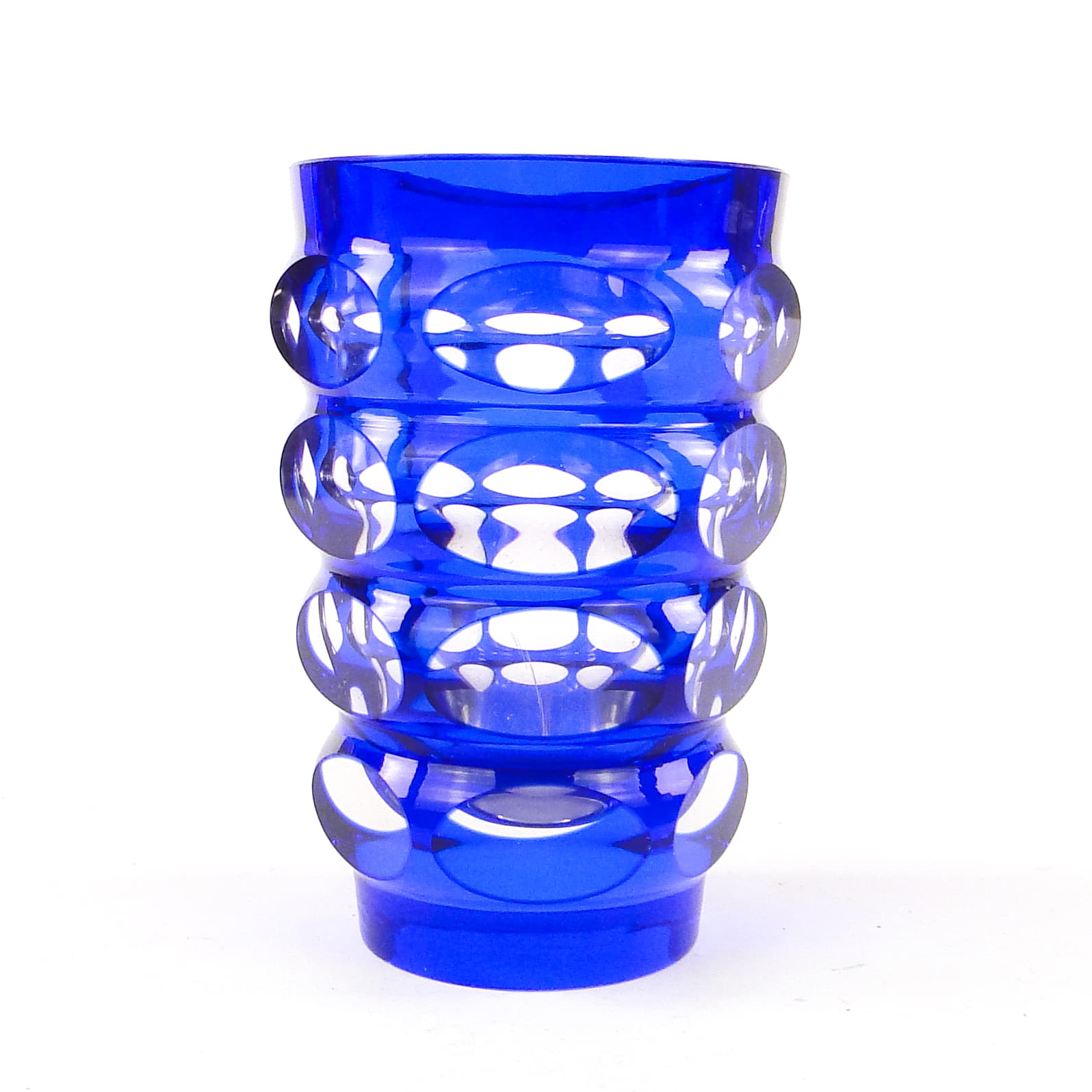 Wazon mid-century modern, szkło kobaltowe, Niemcy, lata 50. - 106700