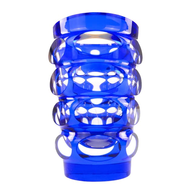 Wazon mid-century modern, szkło kobaltowe, Niemcy, lata 50. - WYMIARY