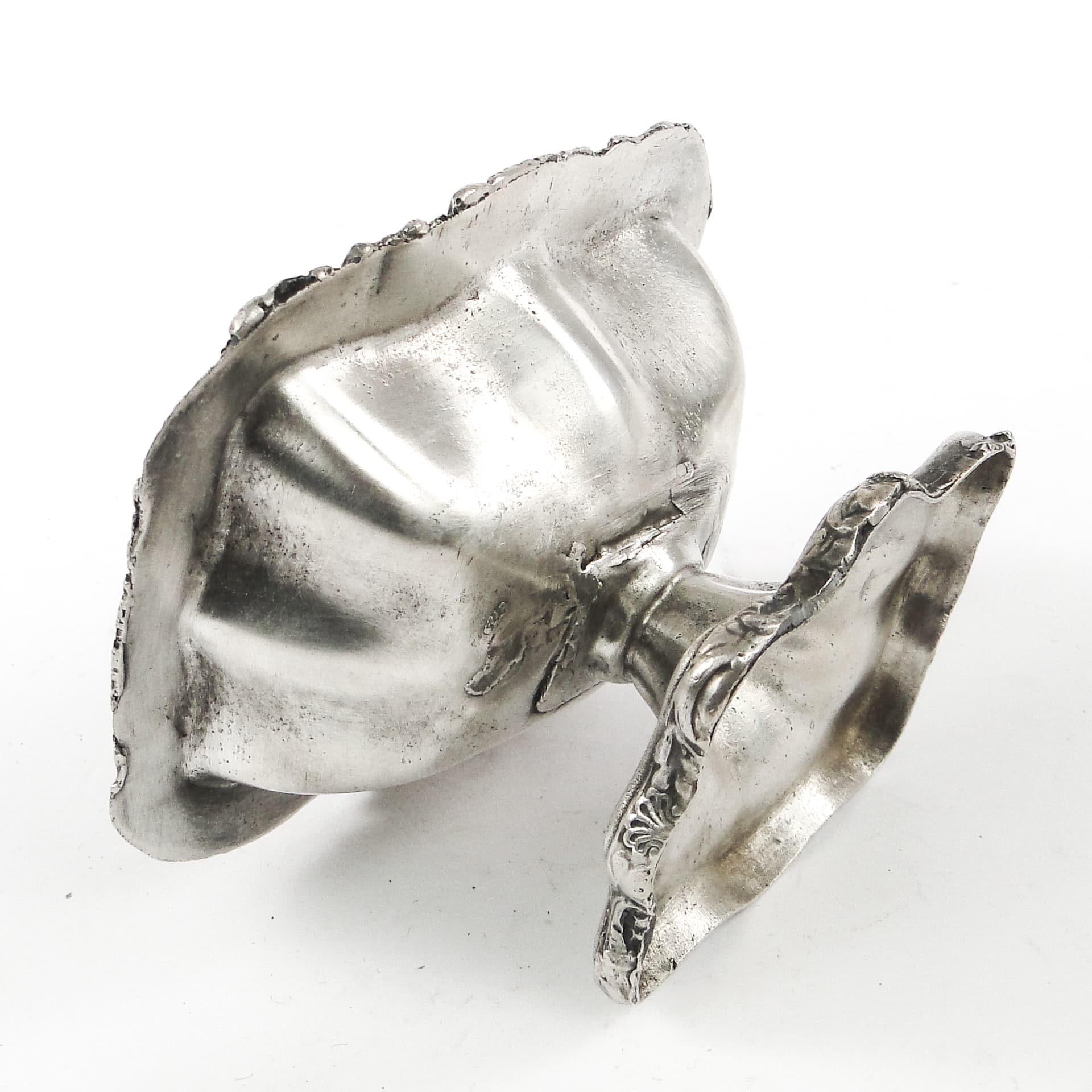 Solniczka Biedermeier, miedź srebrzona, Polska, XIX w. - 106772