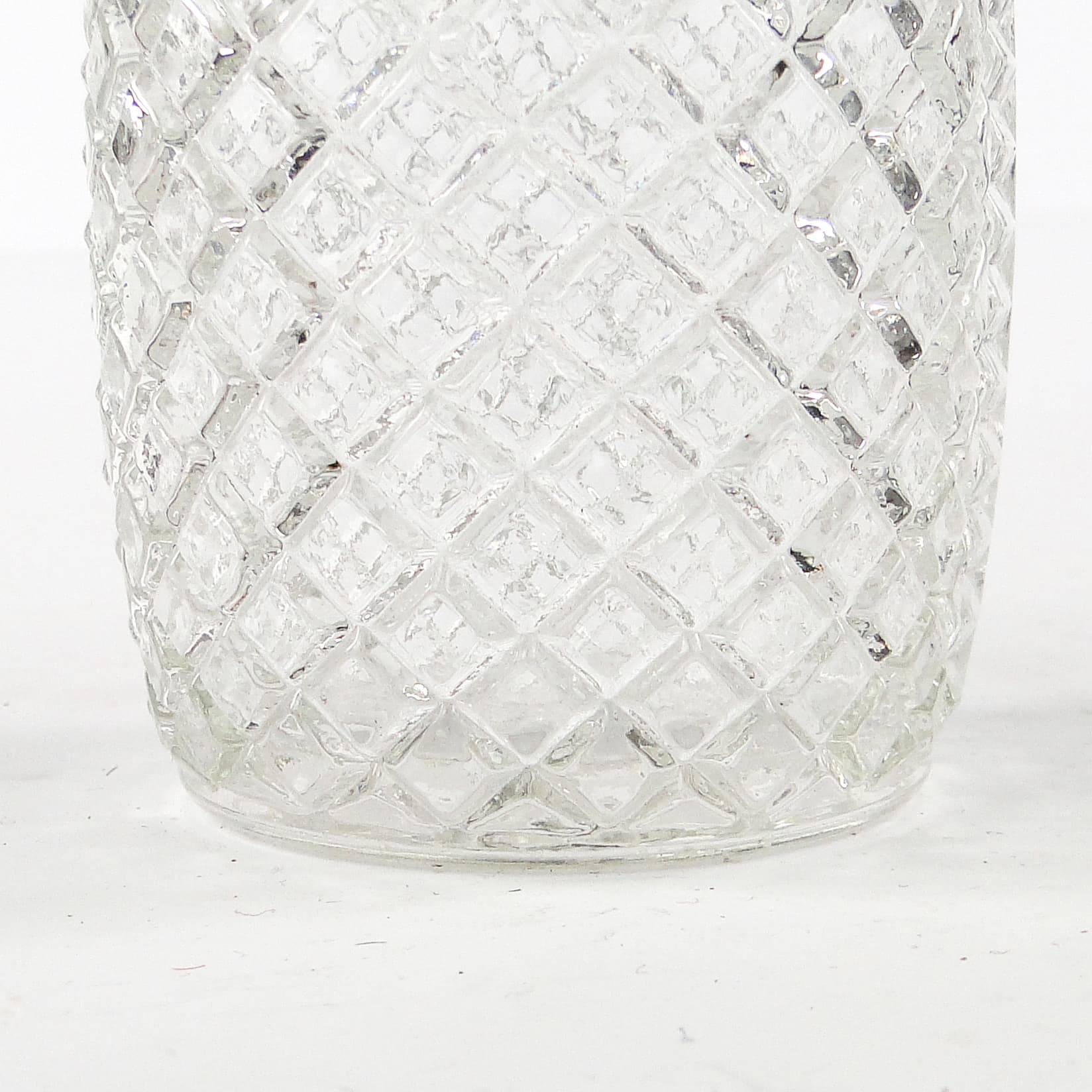 Cukiernica do cukru pudru Art Déco, szkło, mosiądz srebrzony, Wielka Brytania, lata 50. - 106810