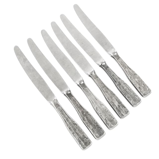 Zestaw noży stołowych Modernizm, stal, Polska, lata 70. - WYMIARY