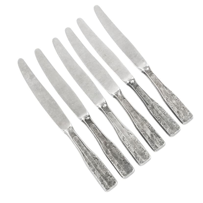 Zestaw noży stołowych Modernizm, stal, Polska, lata 70.