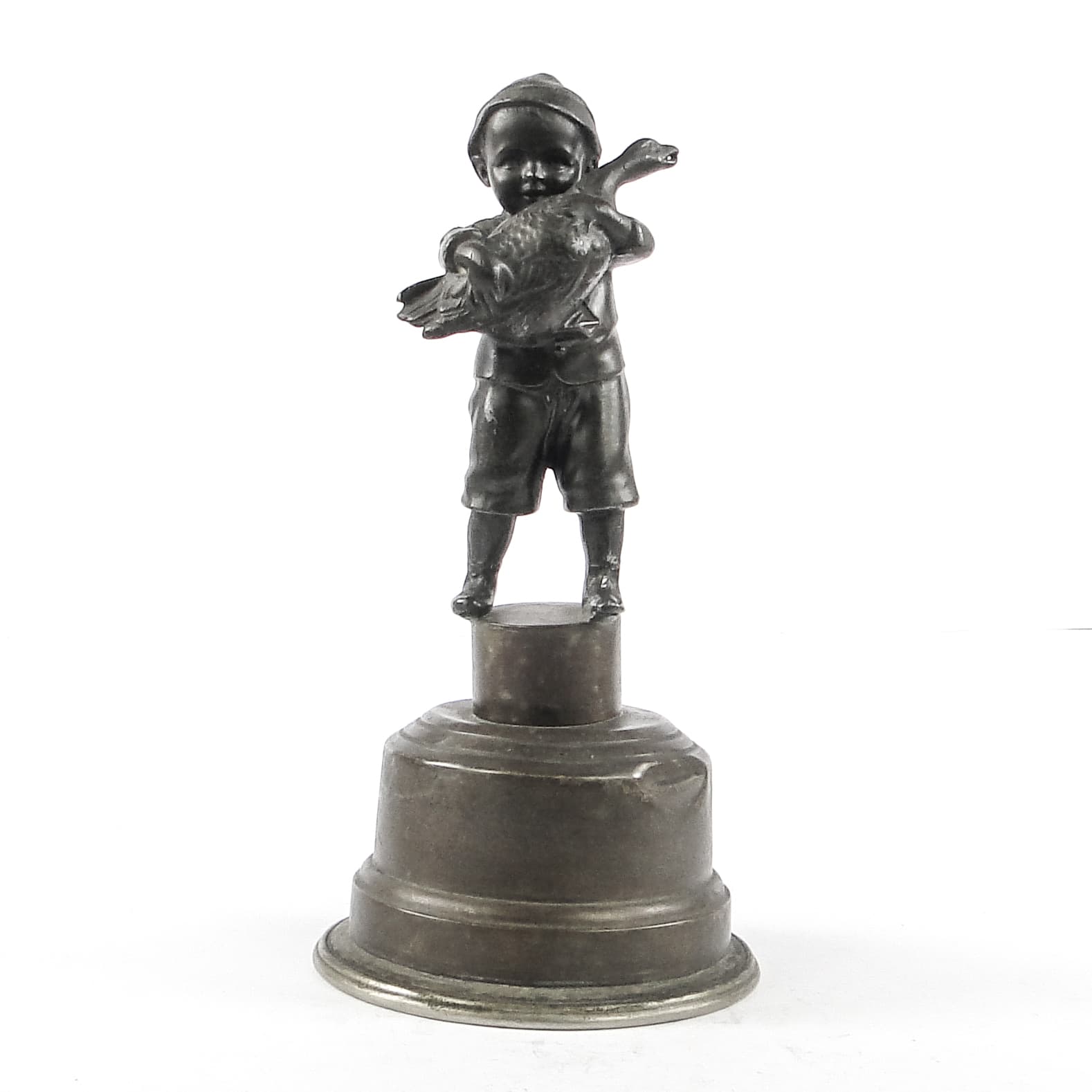 Art Deco Figural Table Lighter, Patinated Metal, 1930s - 106930