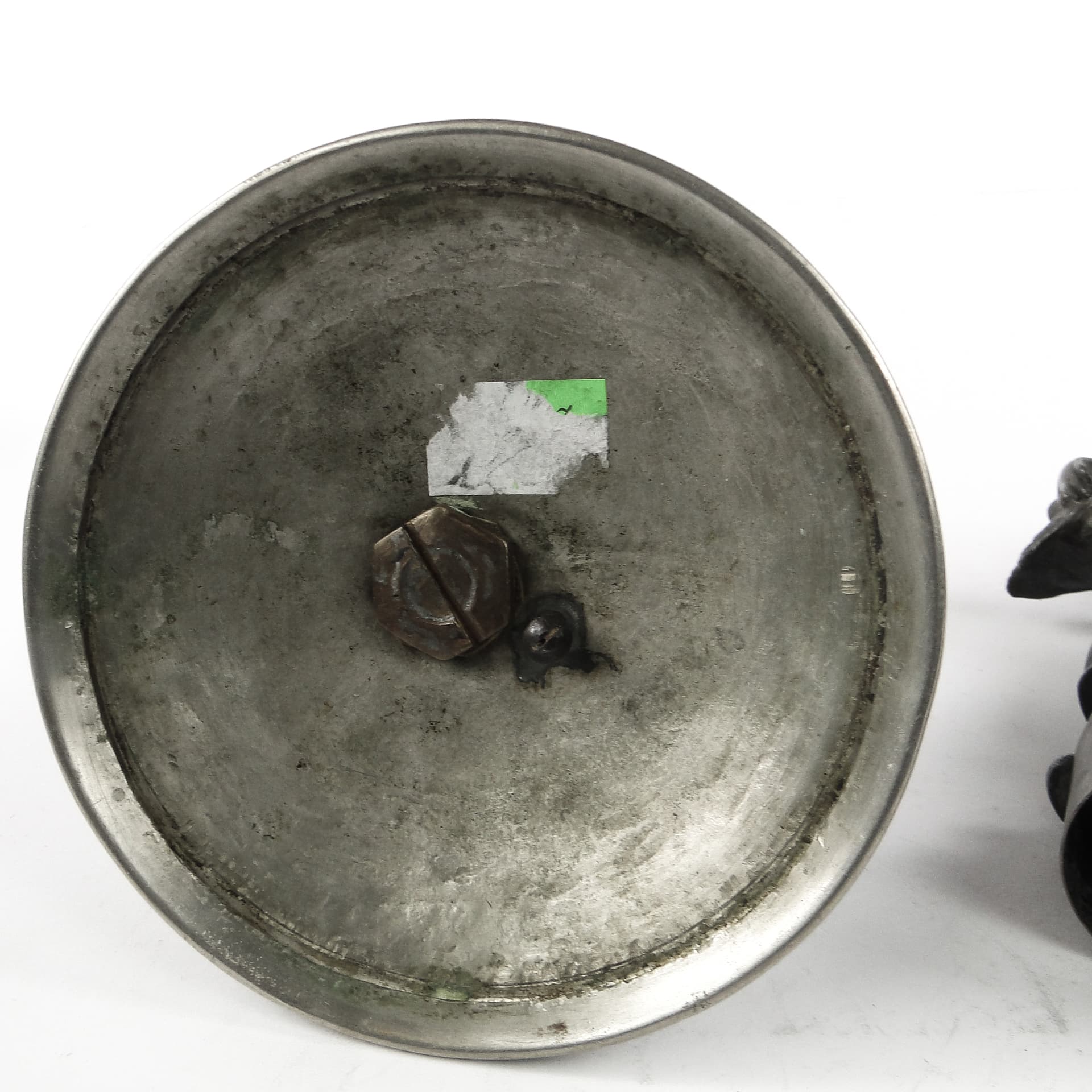 Art Deco Figural Table Lighter, Patinated Metal, 1930s - 106934