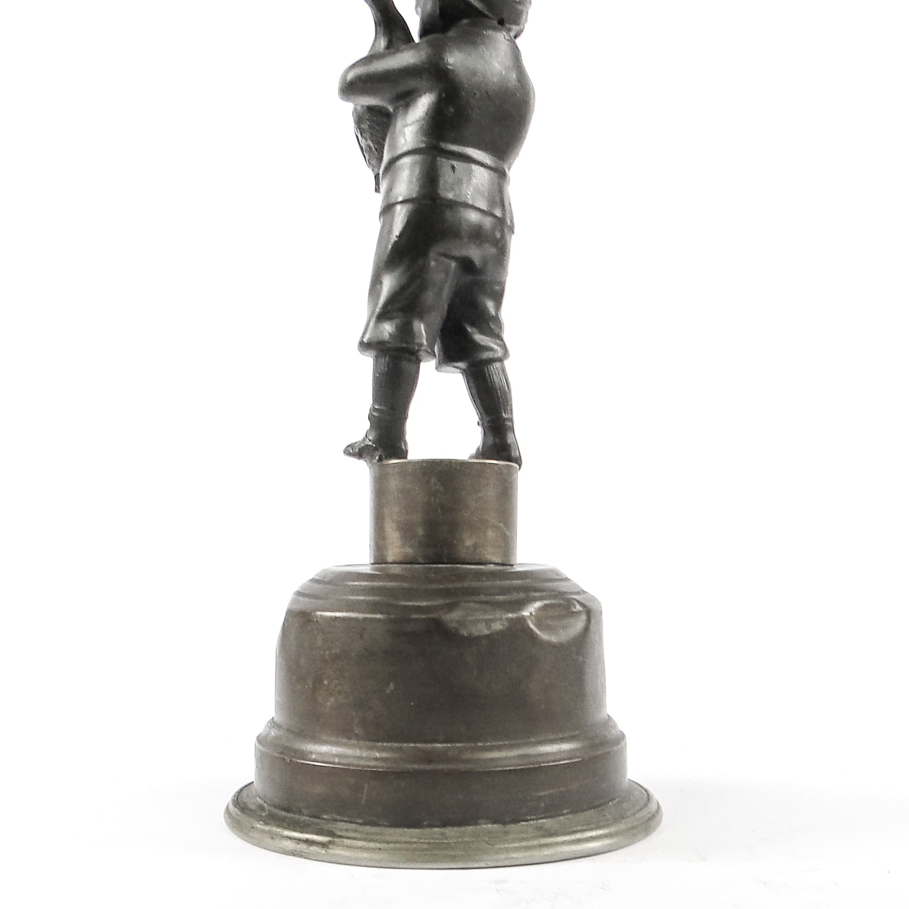 Art Deco Figural Table Lighter, Patinated Metal, 1930s - 106928