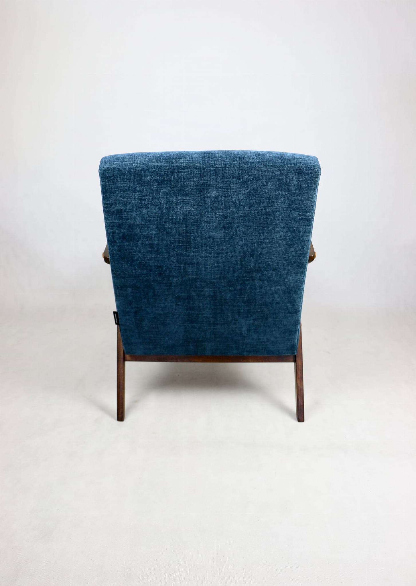 Armchair, VAR B-310 style, navy blue, walnut, 1970s. - 108182