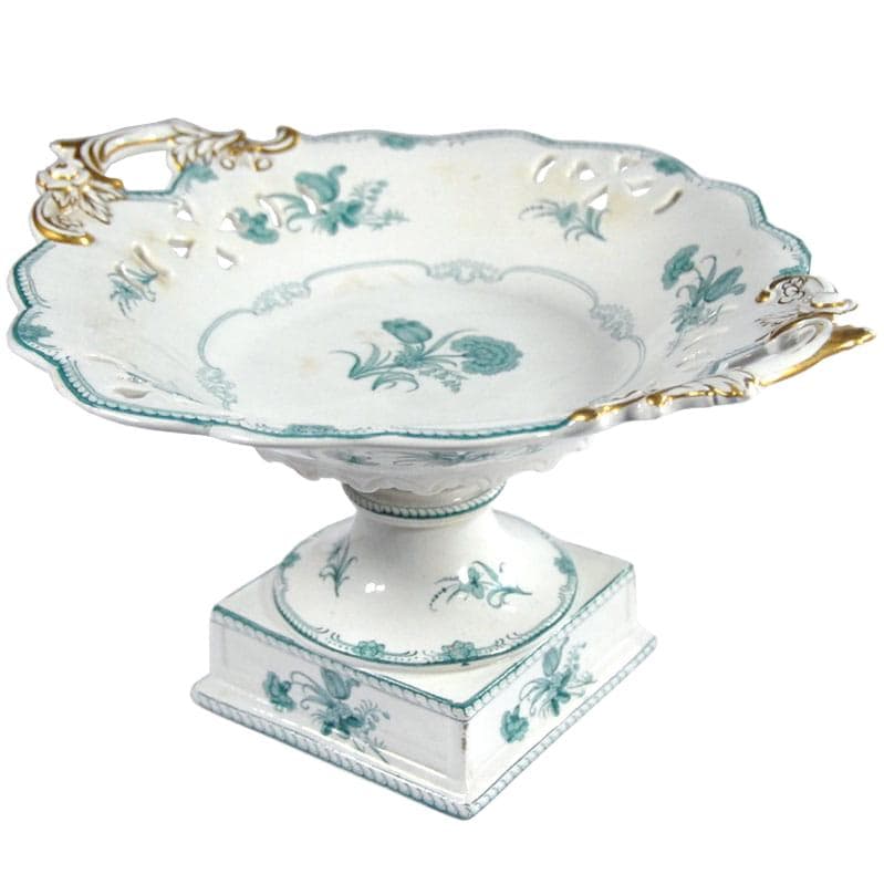 Ivory White Faience Compote, France, 19th Century