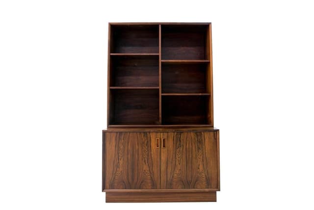 Dark Brown Bookshelf, Denmark, 1960s - DIMENSION